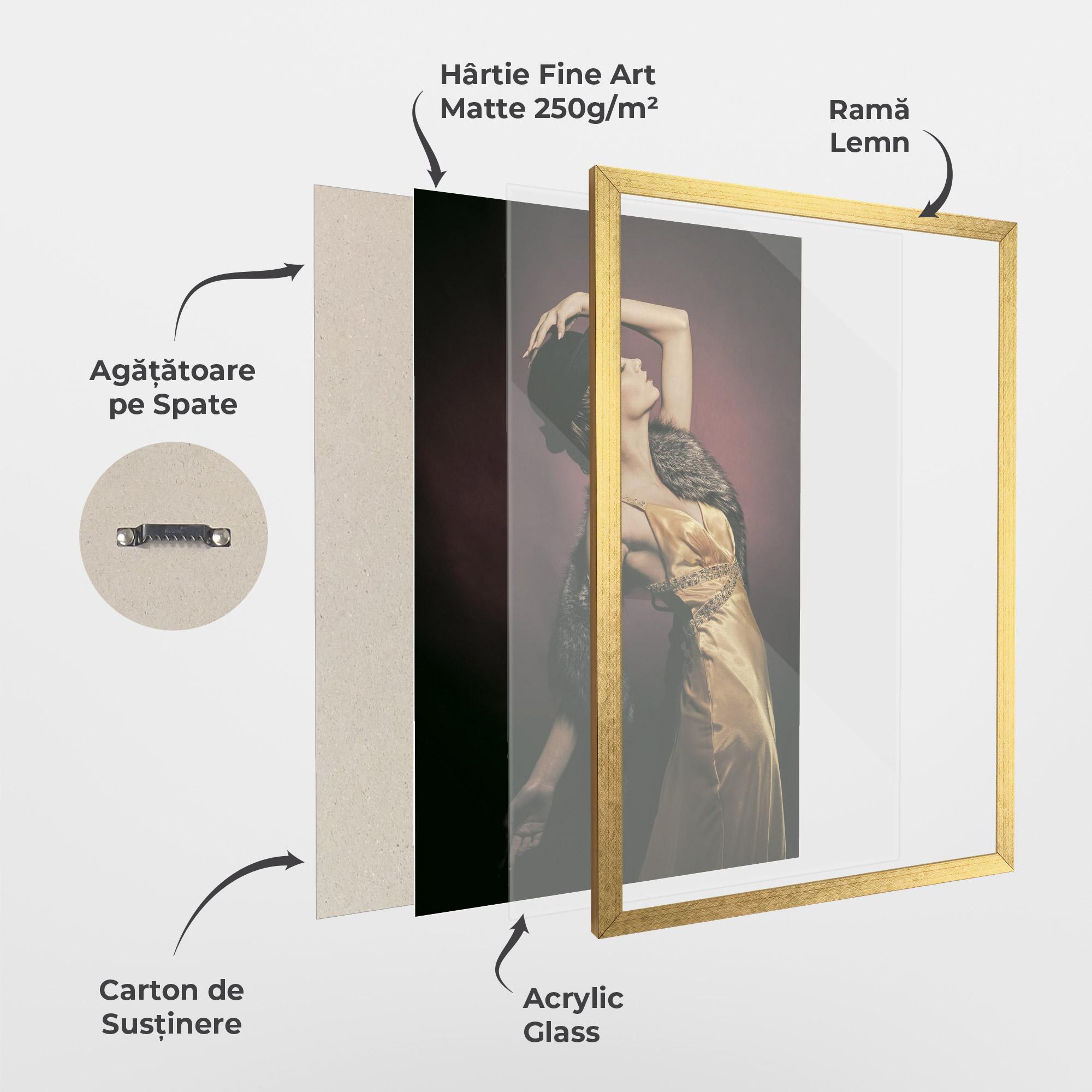 Poster Înrămat Dancing Vintage Clothes mockup 1