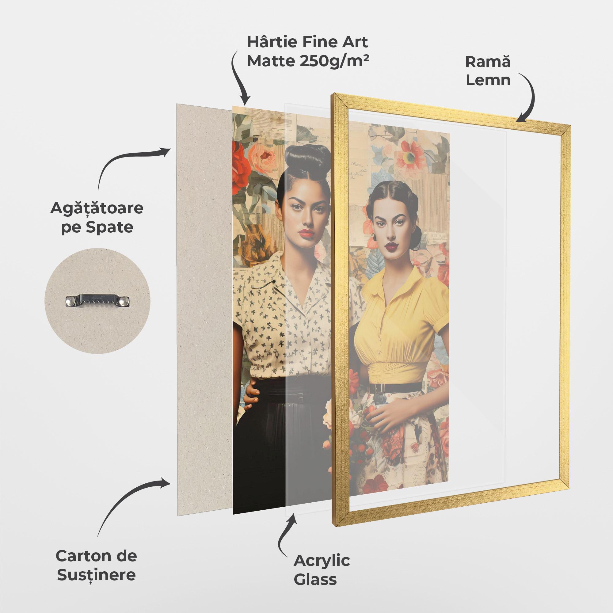 Poster Înrămat Friendship Vintage Power mockup 1