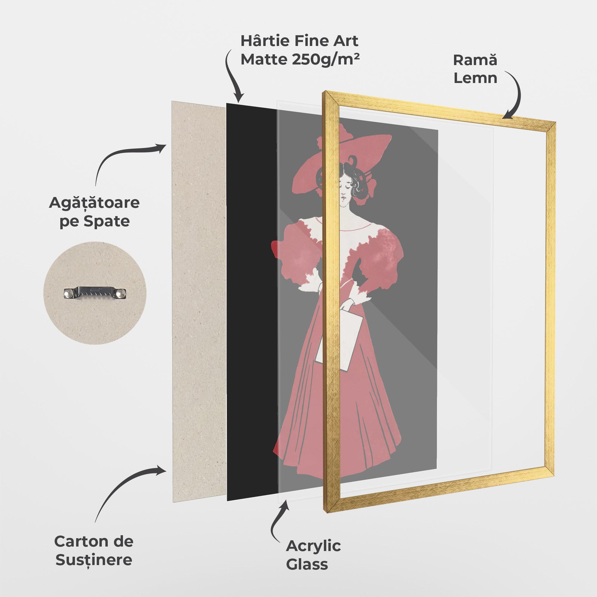 Poster Înrămat Old Red Dress mockup 1