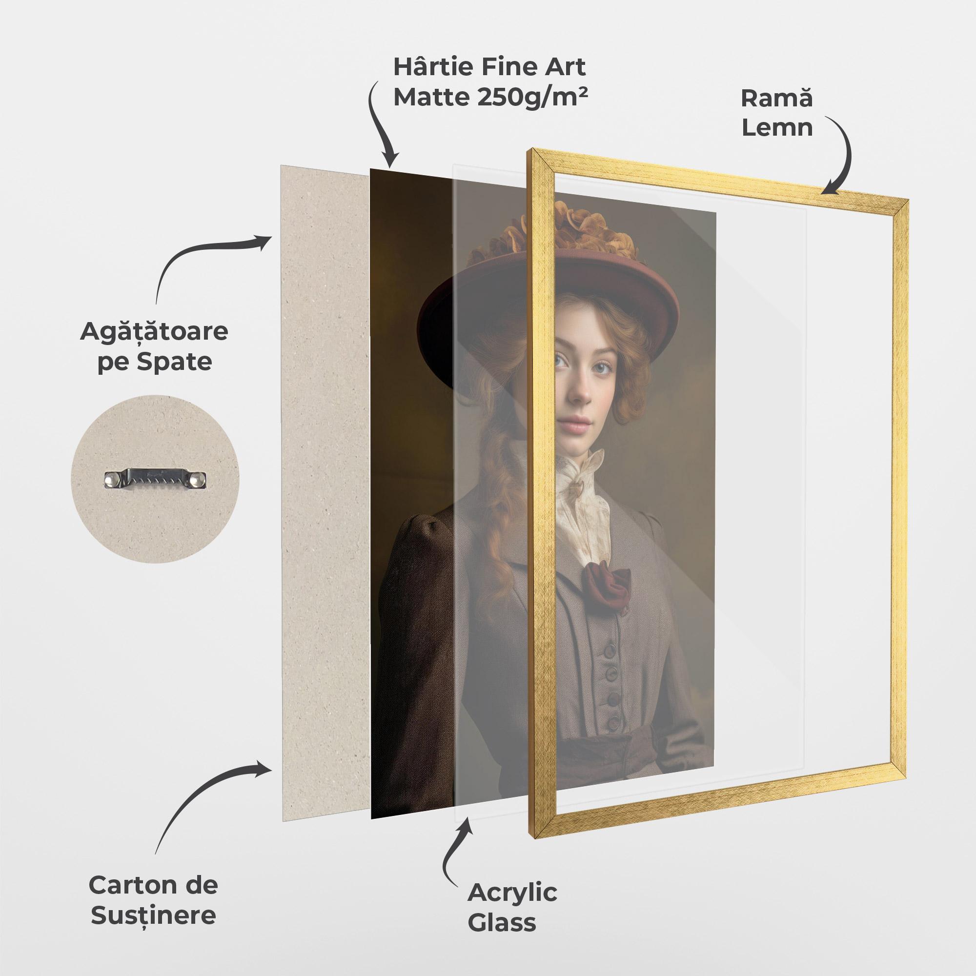 Poster Înrămat Red Orange Hat mockup 1