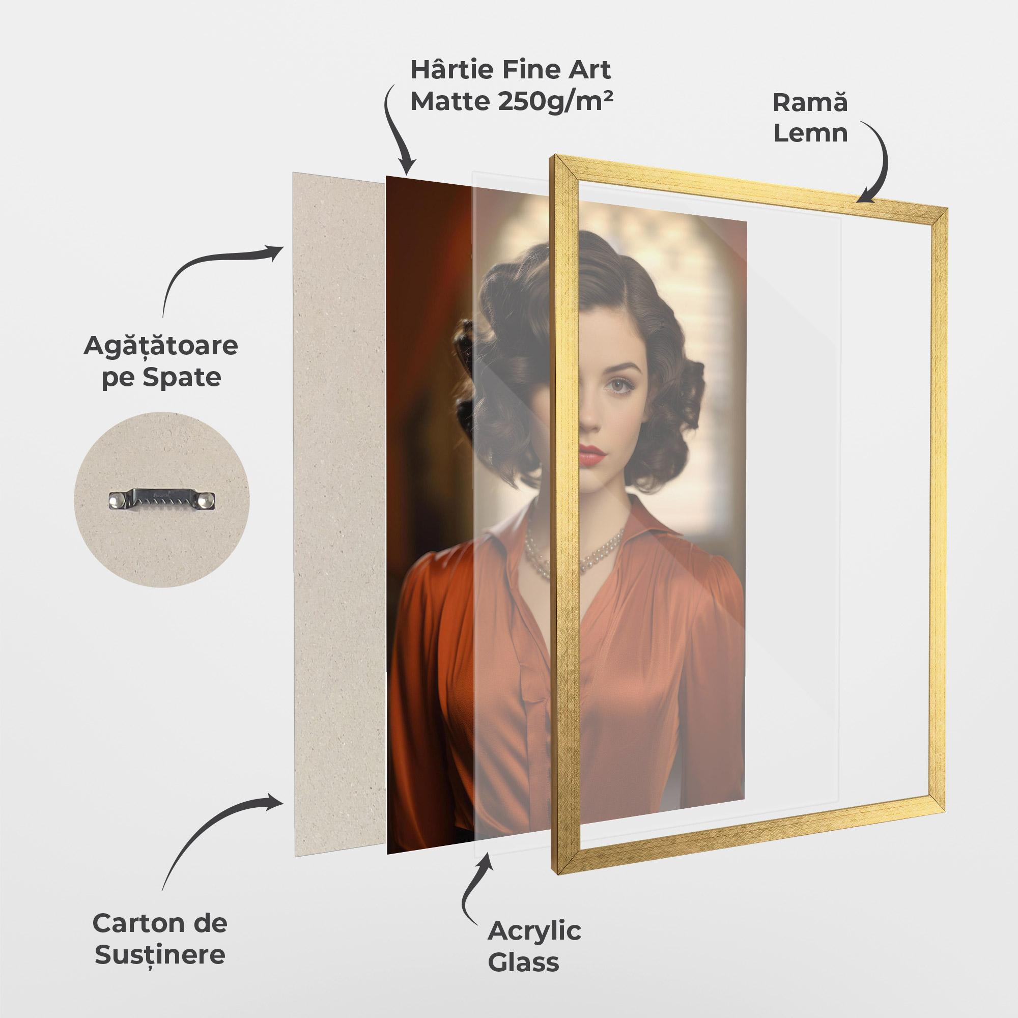 Poster Înrămat Strong Orange Blouse mockup 1