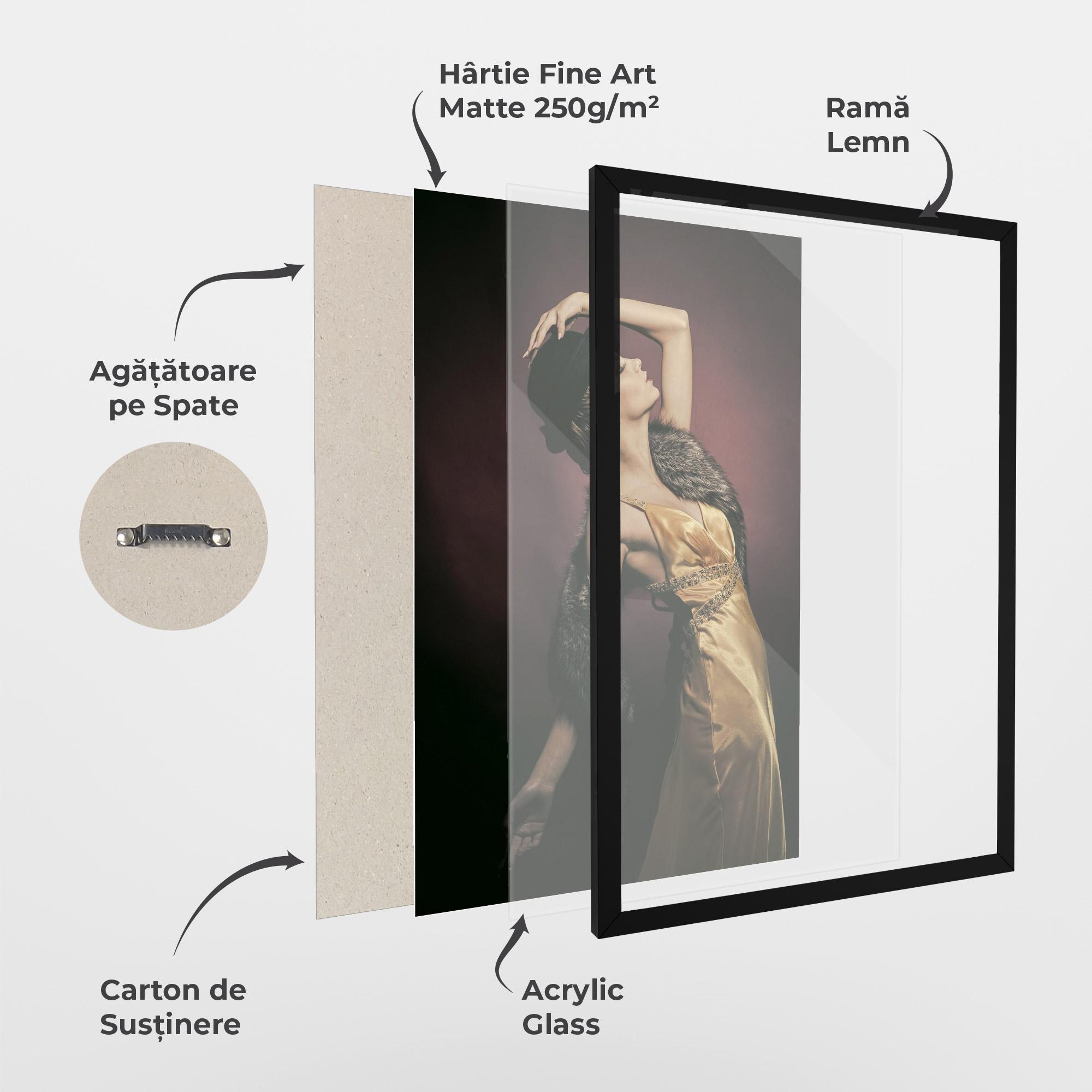 Poster Înrămat Dancing Vintage Clothes mockup 1