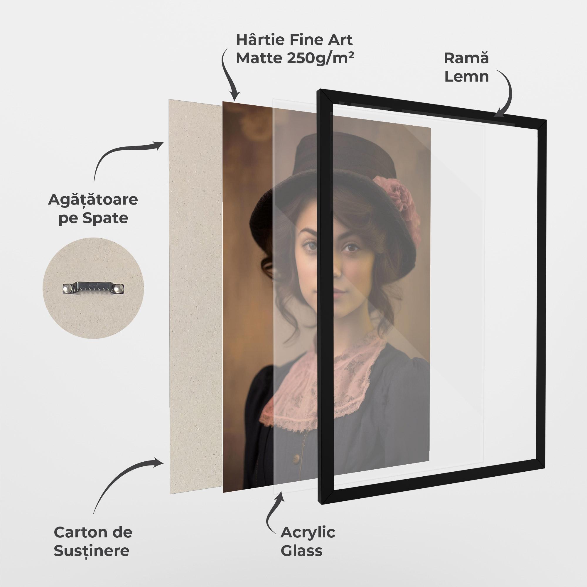 Poster Înrămat Dark Blue Dress mockup 1