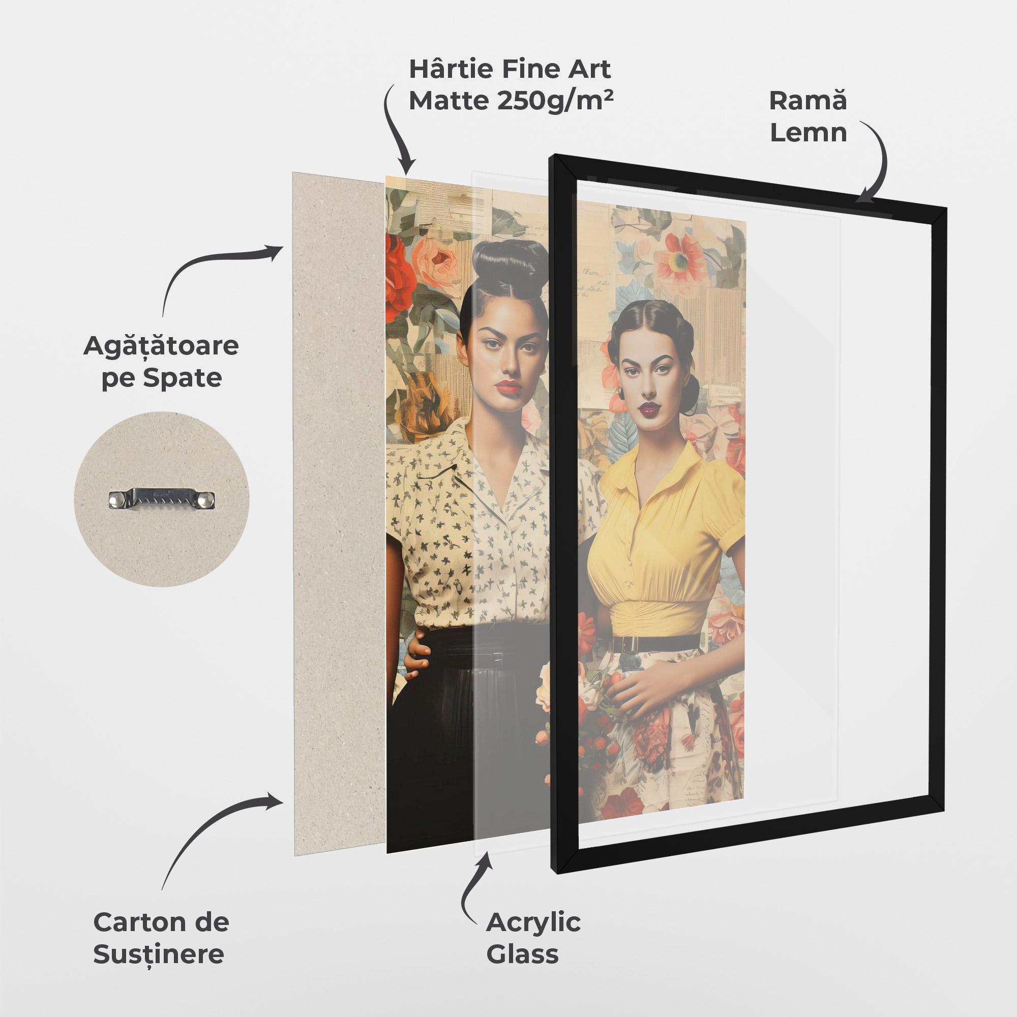 Poster Înrămat Friendship Vintage Power mockup 1