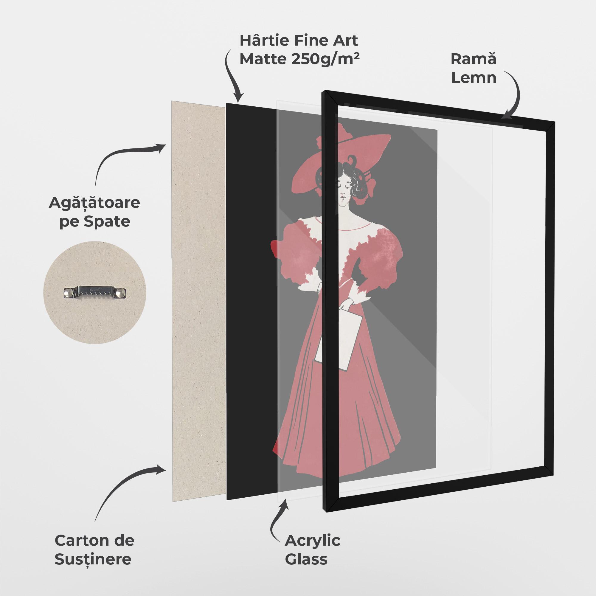 Poster Înrămat Old Red Dress mockup 1