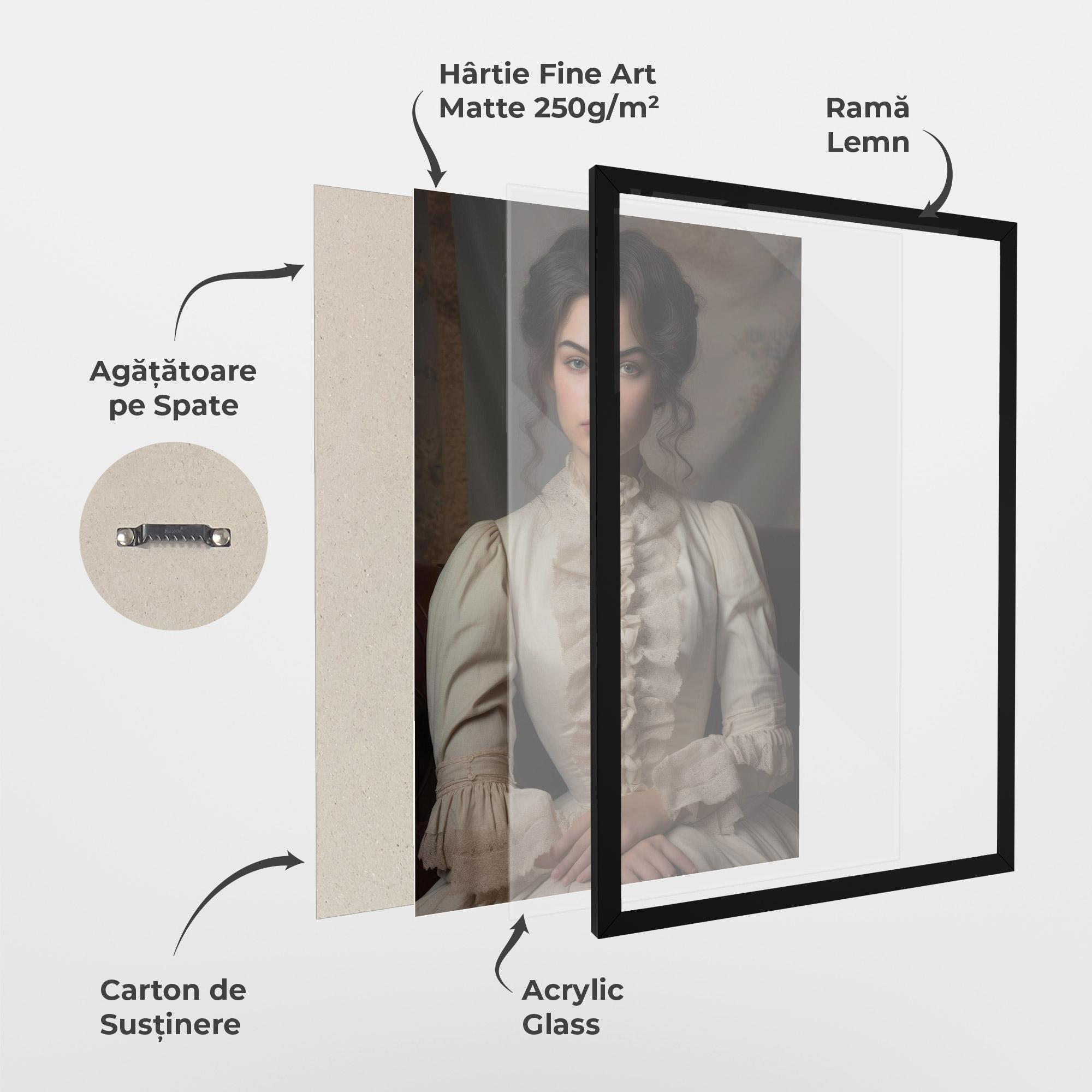 Poster Înrămat Pretty Vintage Dress mockup 1