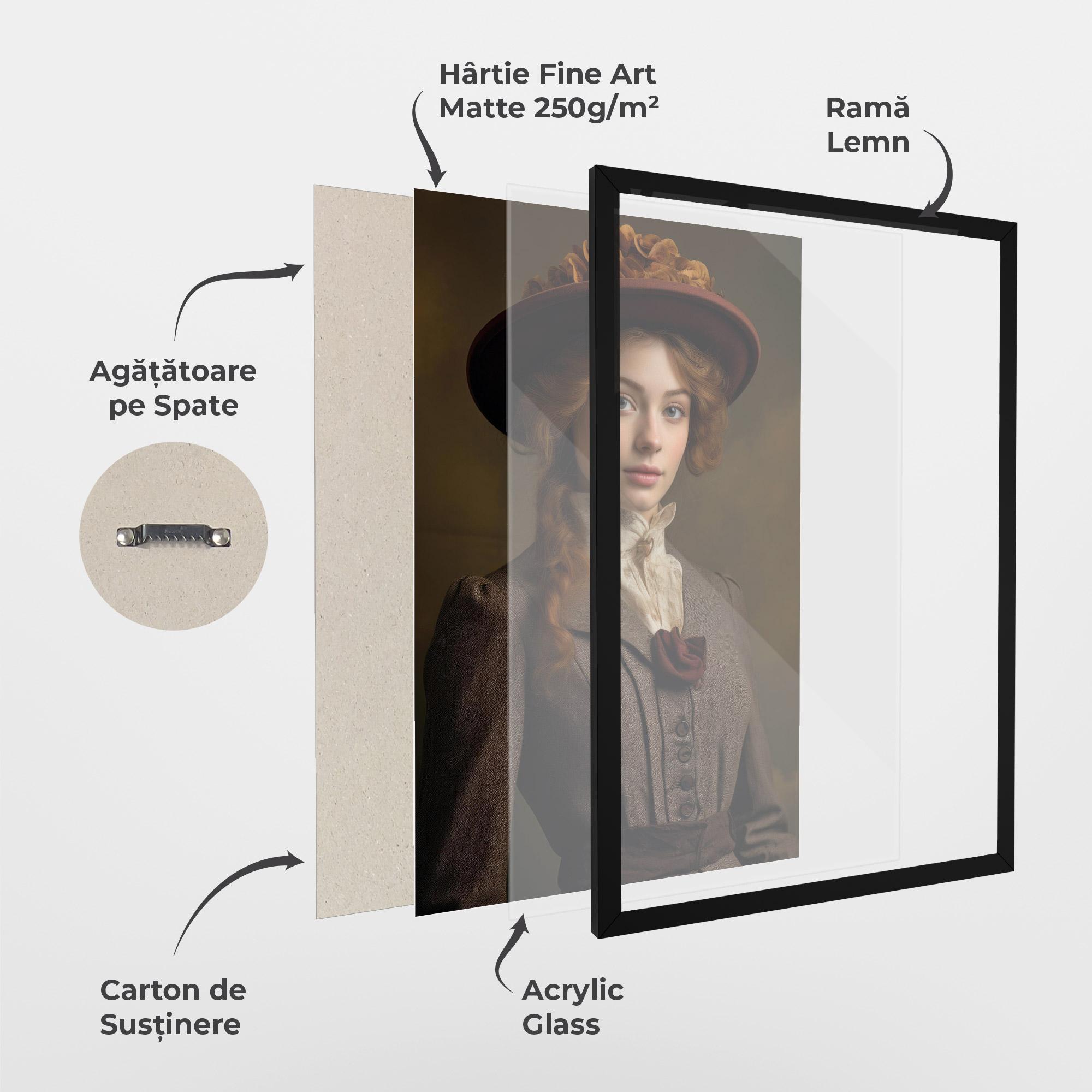 Poster Înrămat Red Orange Hat mockup 1