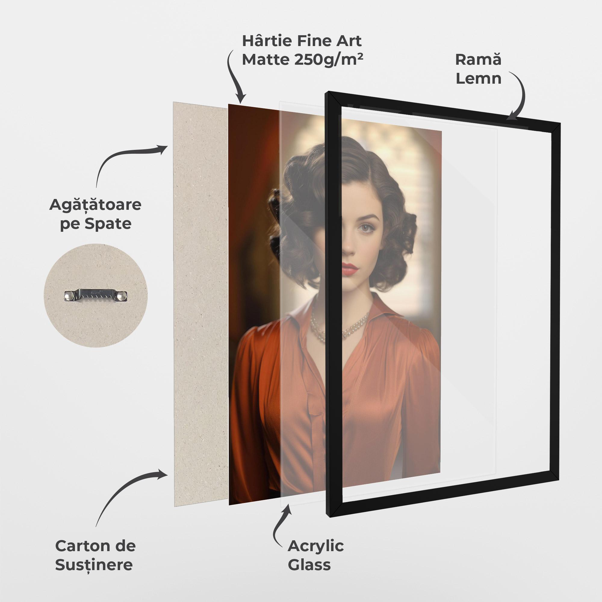 Poster Înrămat Strong Orange Blouse mockup 1