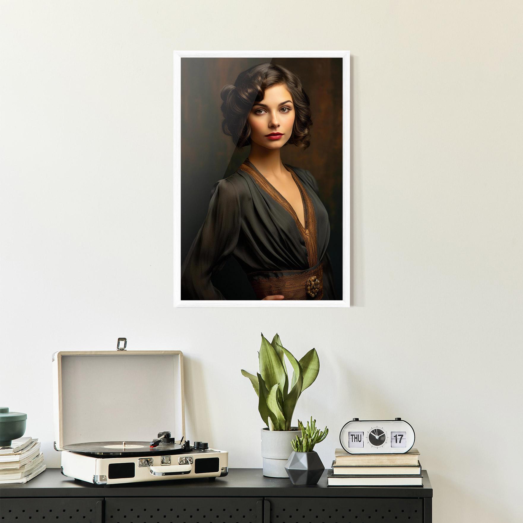 Poster Înrămat Black Vintage Dress mockup 2