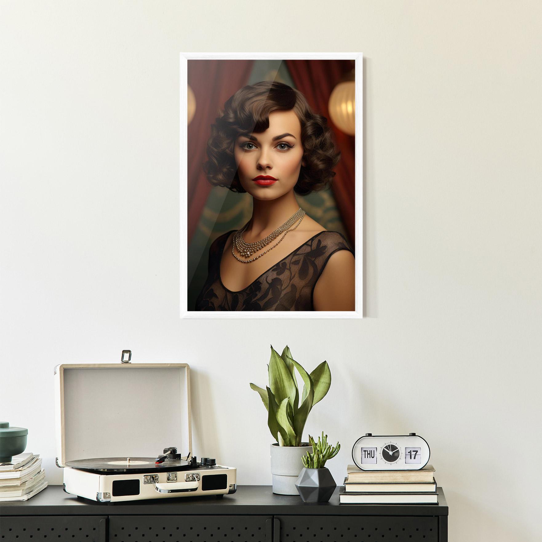 Poster Înrămat Elegant Vintage Woman mockup 2
