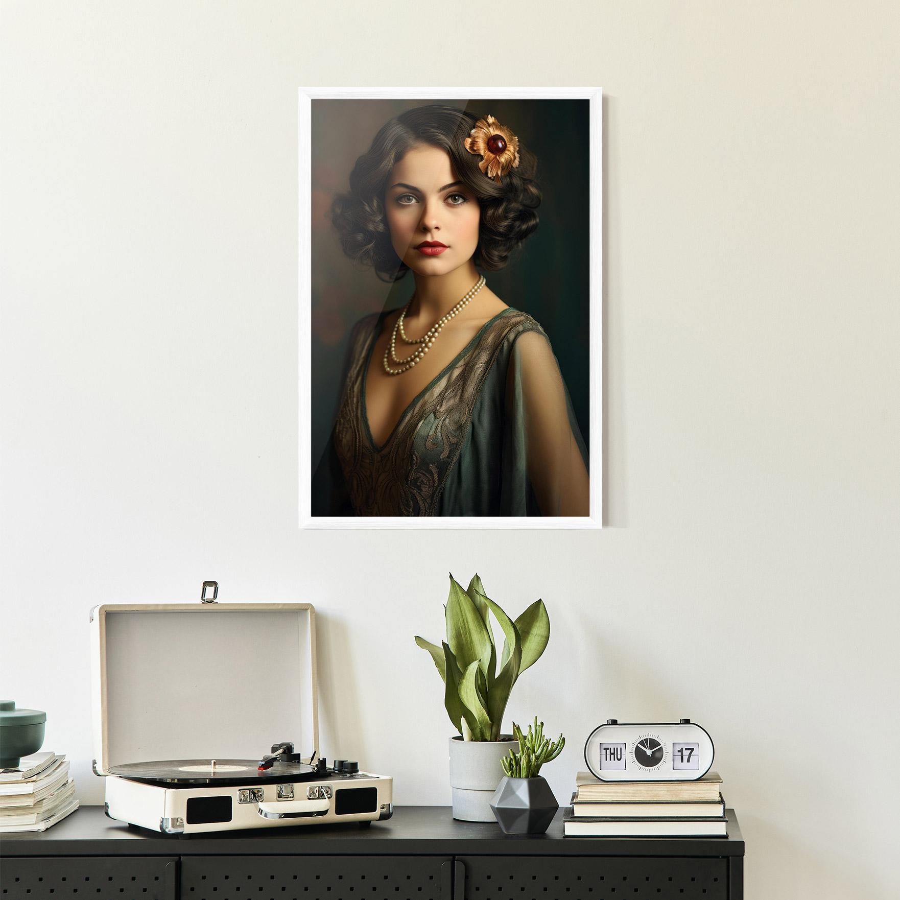 Poster Înrămat Green Vintage Blouse mockup 2