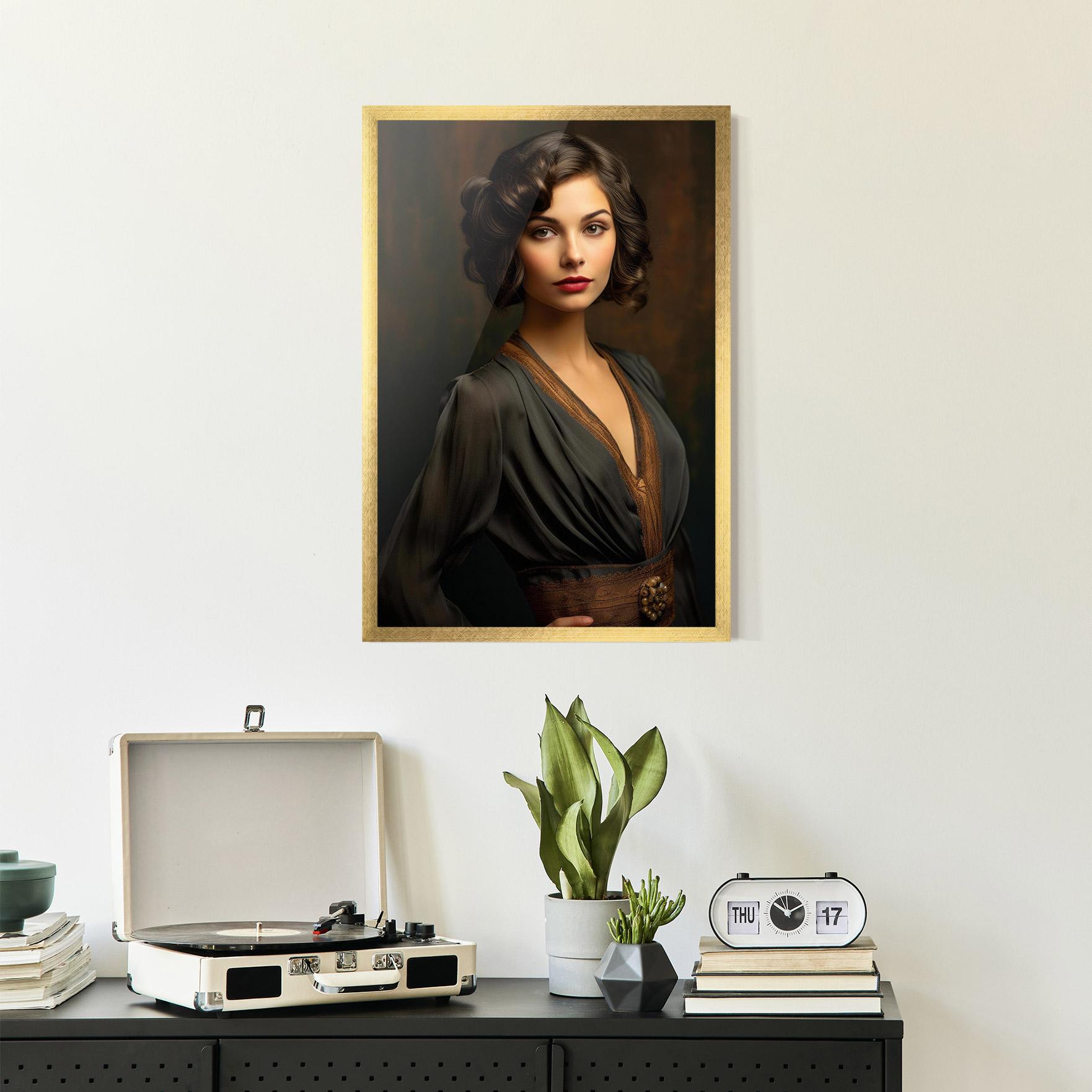 Poster Înrămat Black Vintage Dress mockup 2