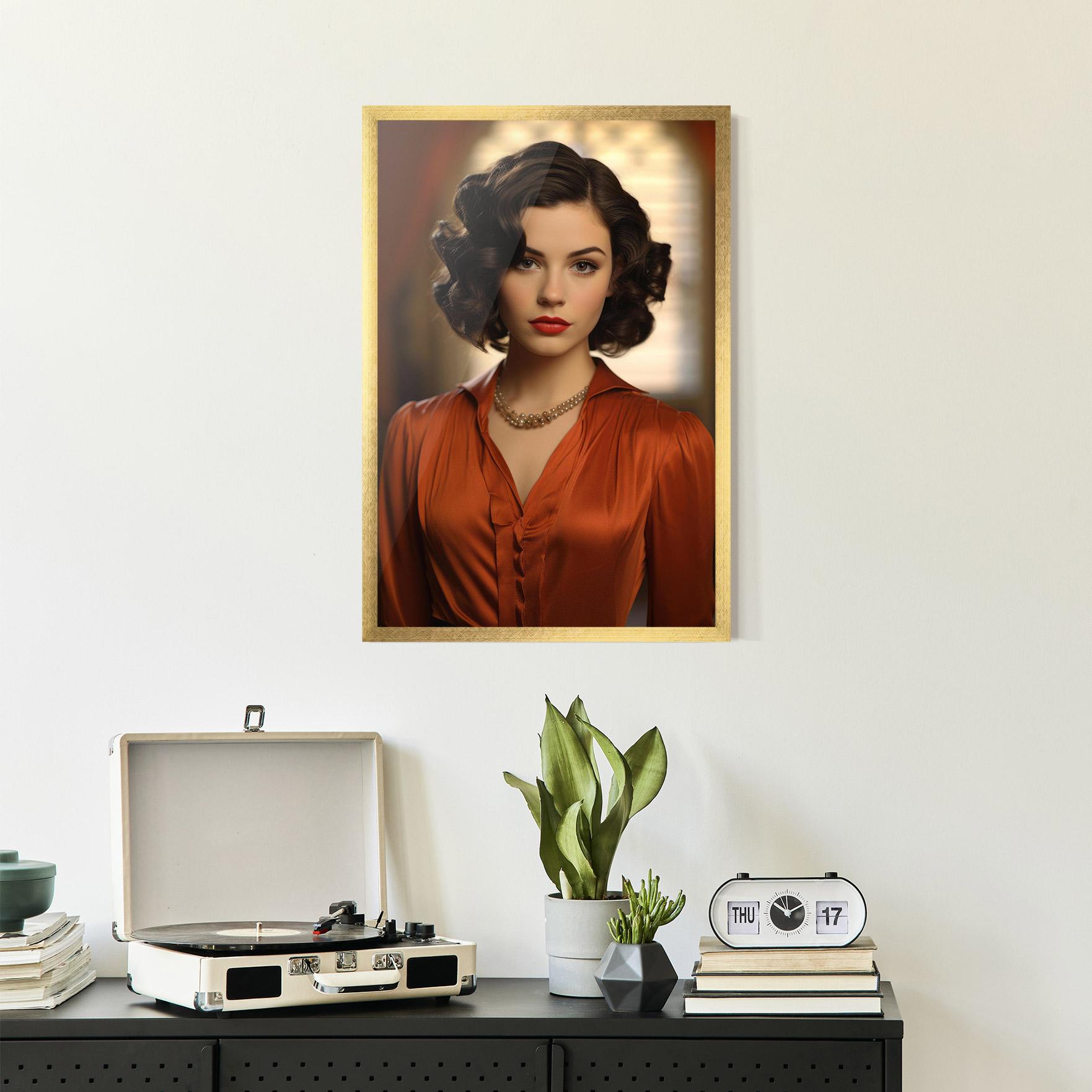 Poster Înrămat Strong Orange Blouse mockup 2