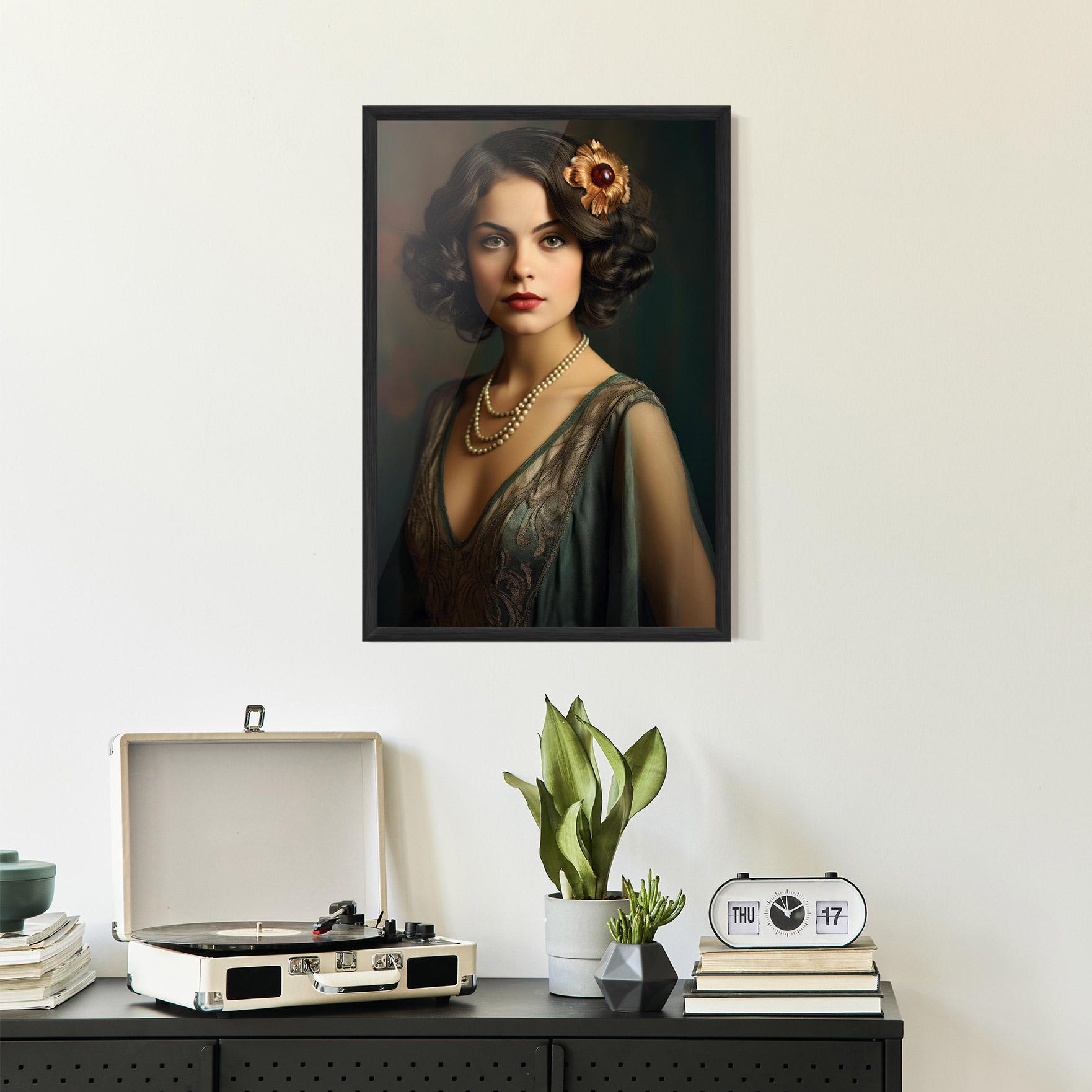 Poster Înrămat Green Vintage Blouse mockup 2