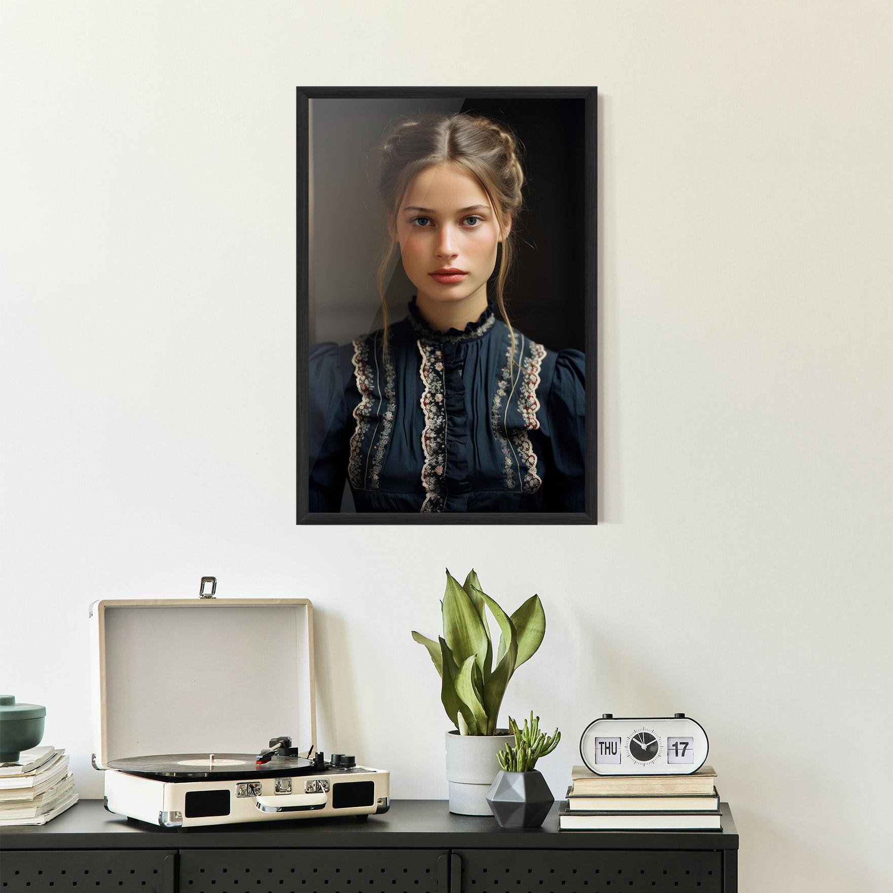 Poster Înrămat Vintage Blue Eyes mockup 2