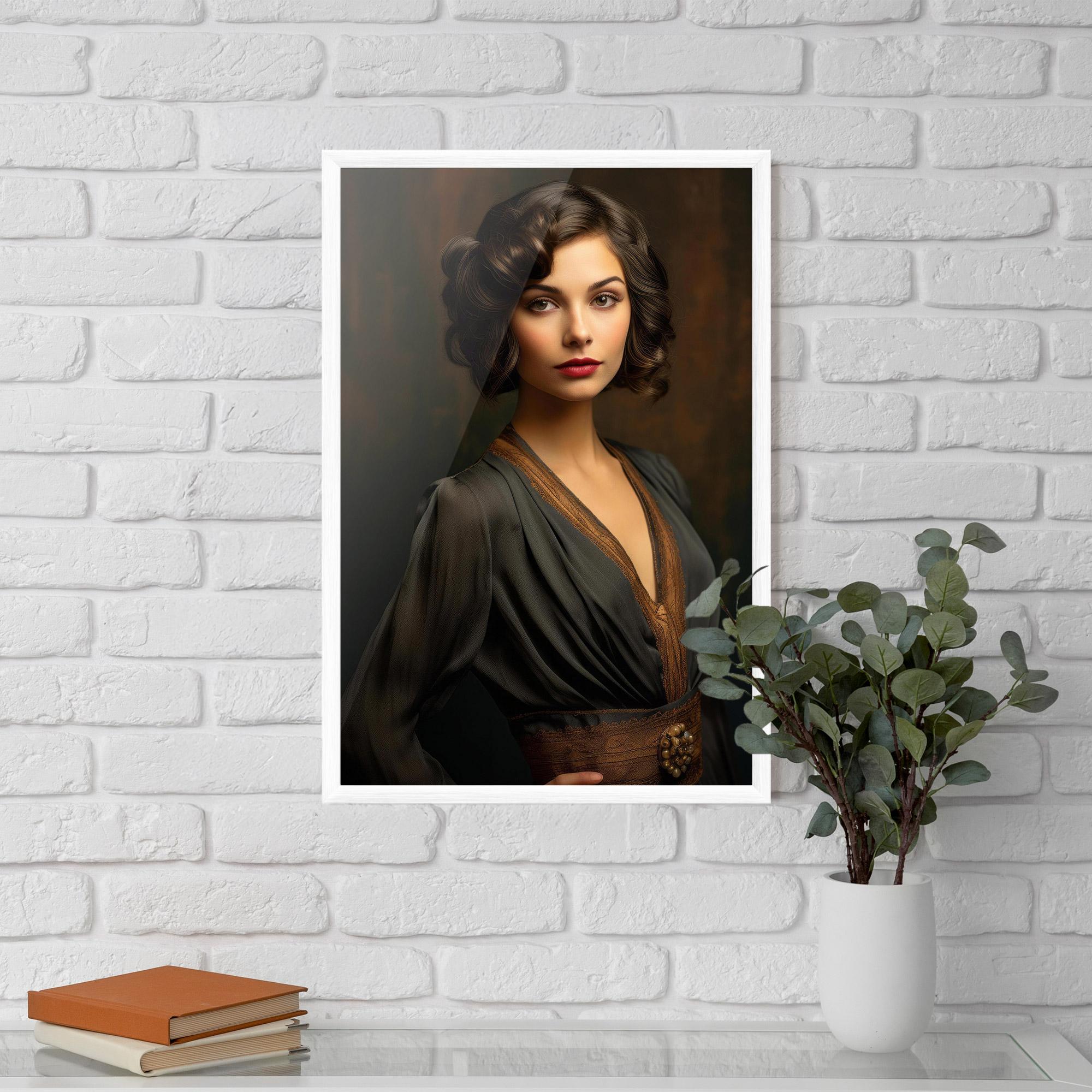 Poster Înrămat Black Vintage Dress mockup 5