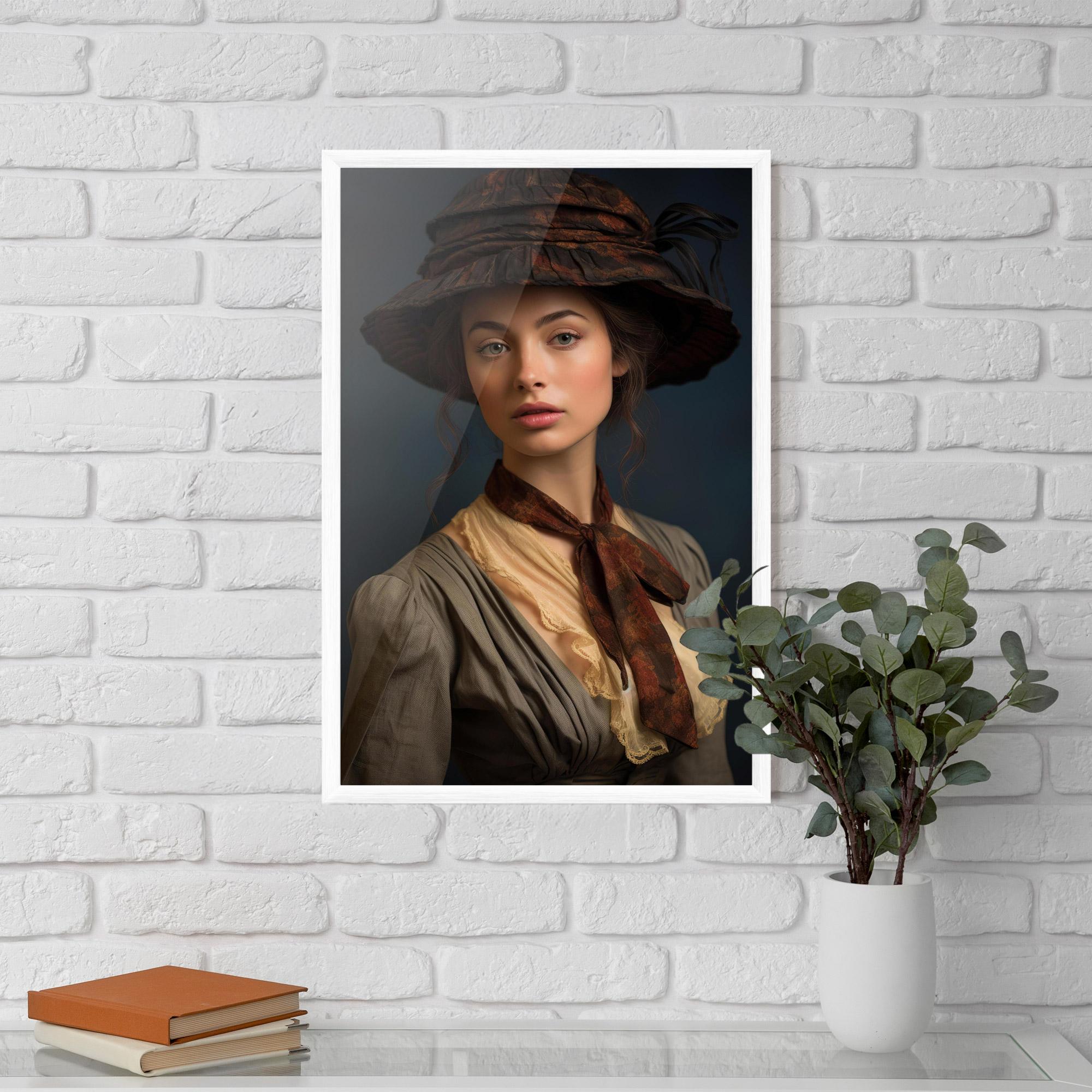 Poster Înrămat Brown Vintage Hat mockup 5