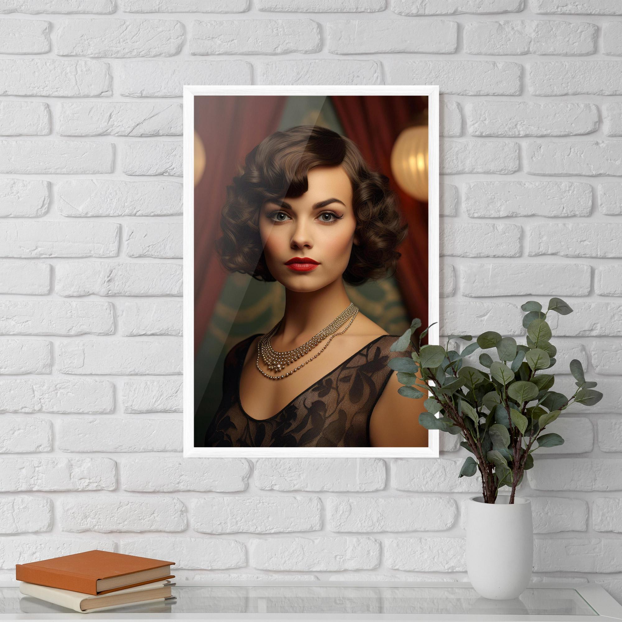 Poster Înrămat Elegant Vintage Woman mockup 5