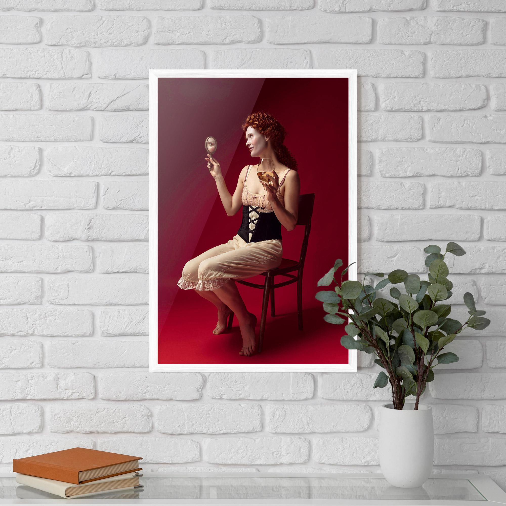 Poster Înrămat Medieval Redhead Woman mockup 5