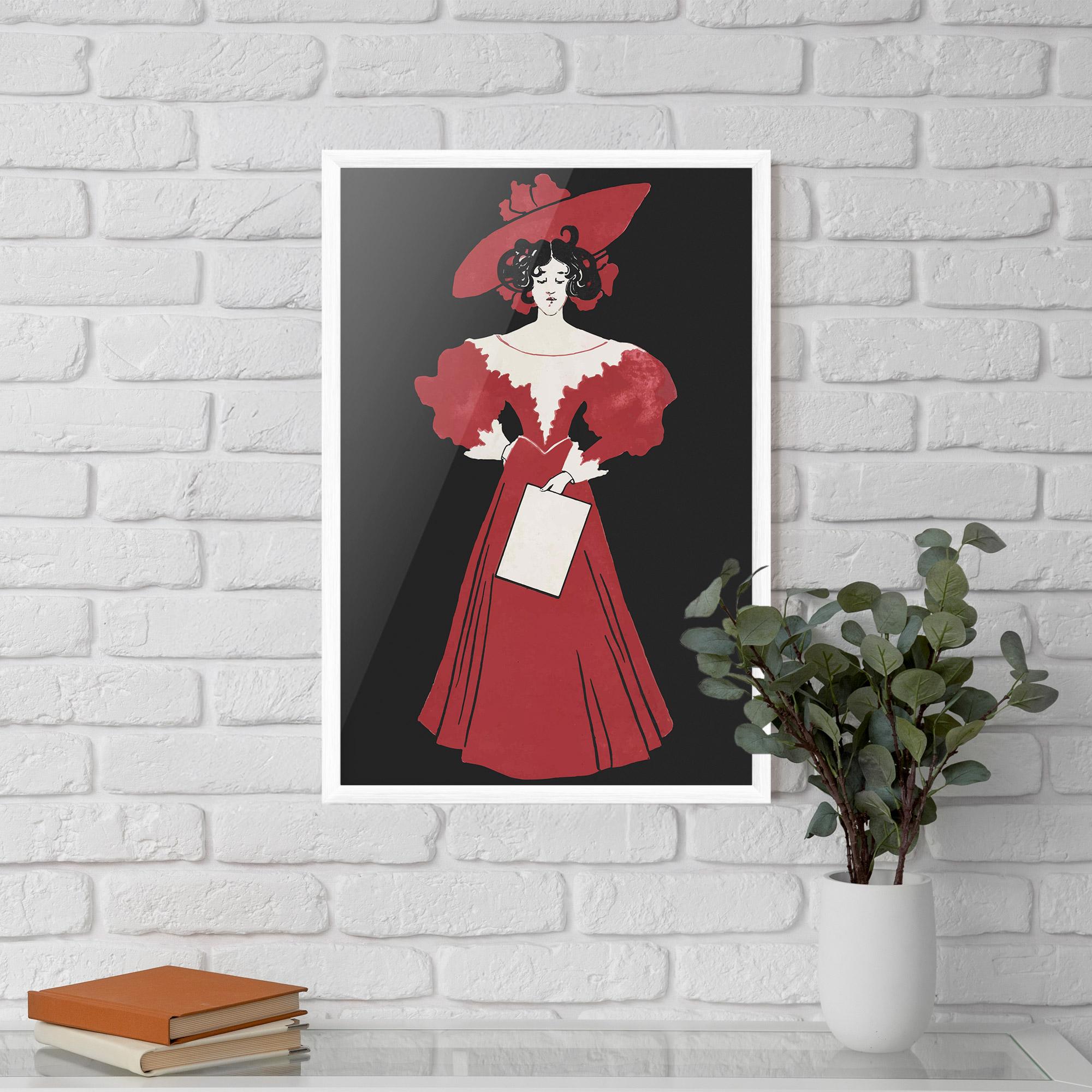 Poster Înrămat Old Red Dress mockup 5