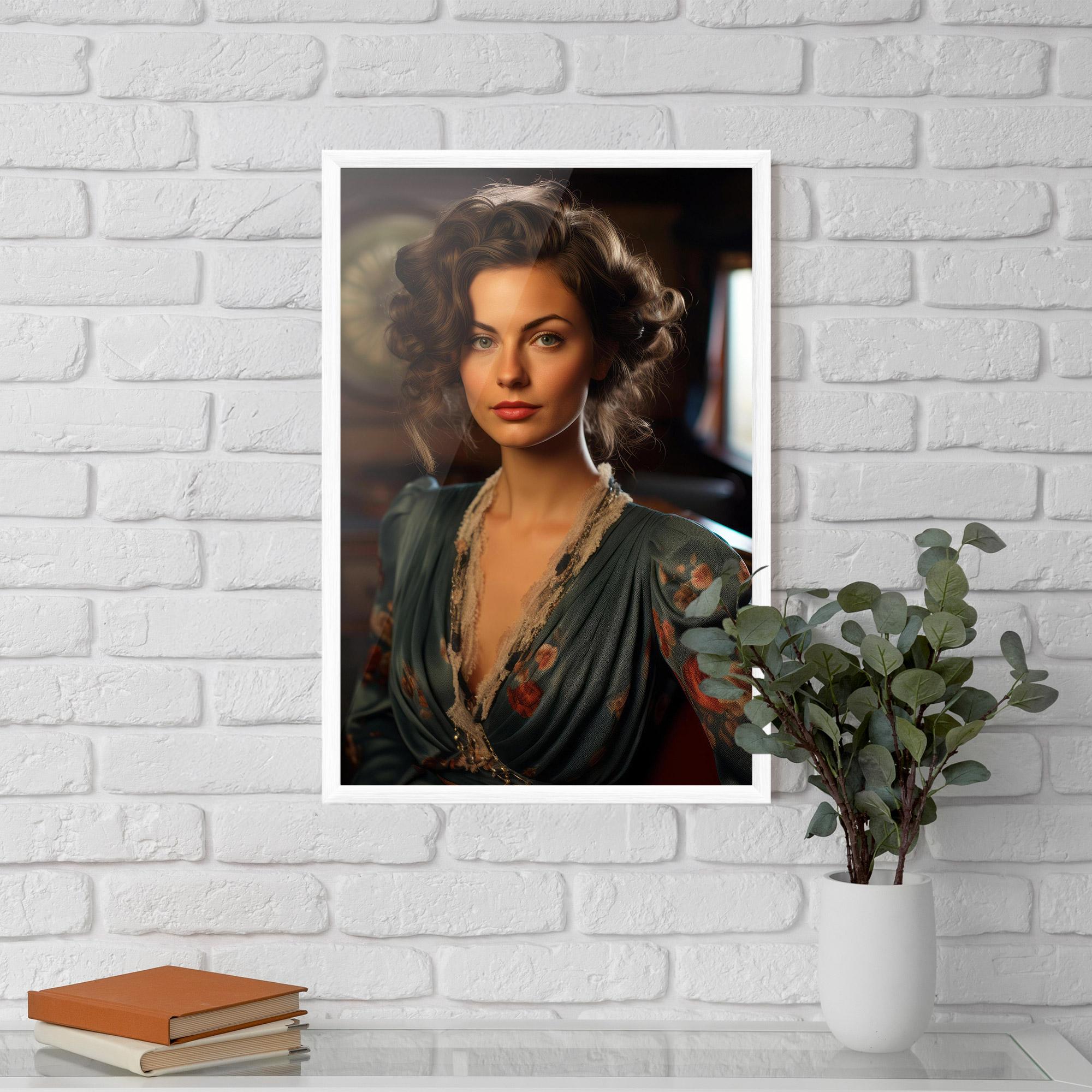 Poster Înrămat Pink Flowers Dress mockup 5