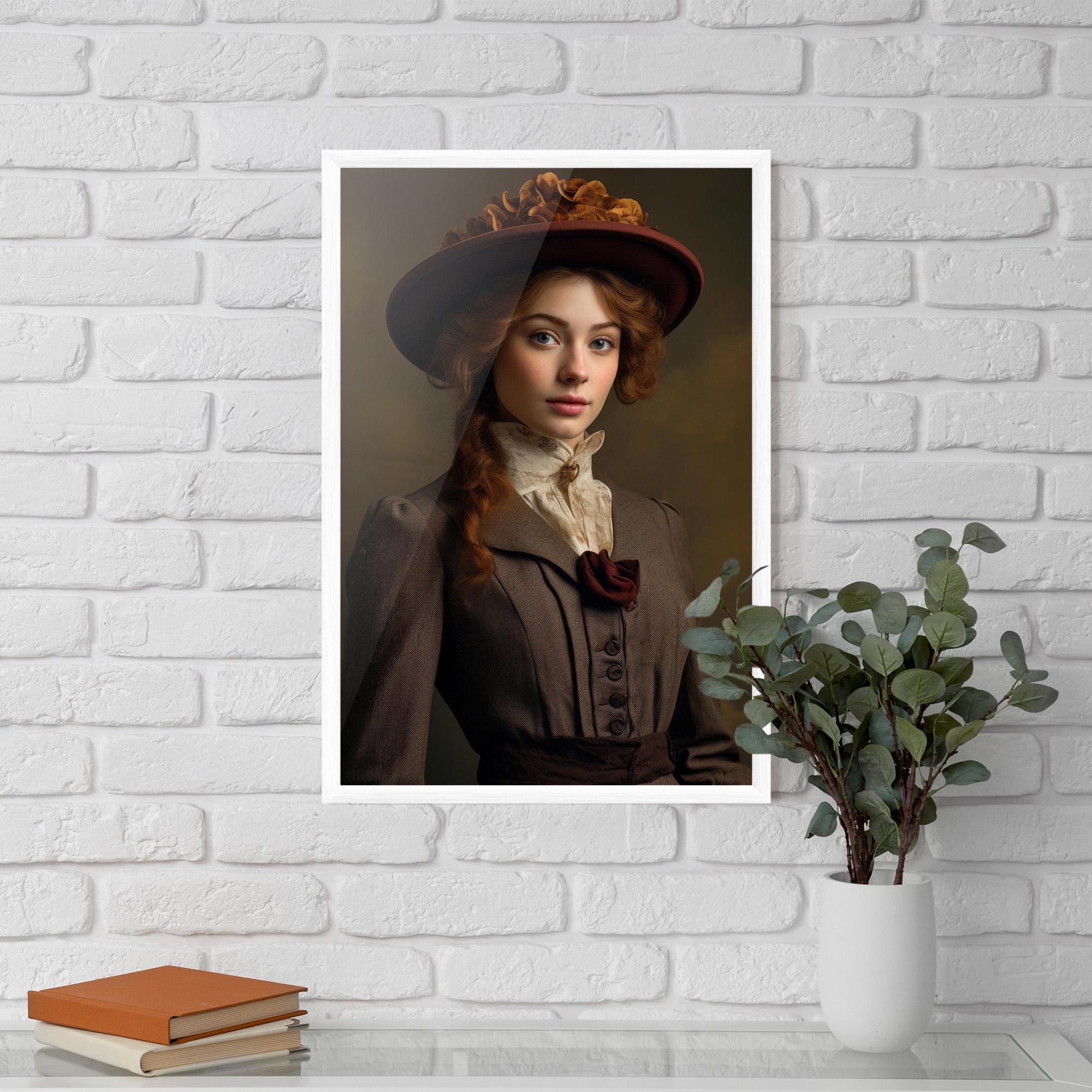 Poster Înrămat Red Orange Hat mockup 5