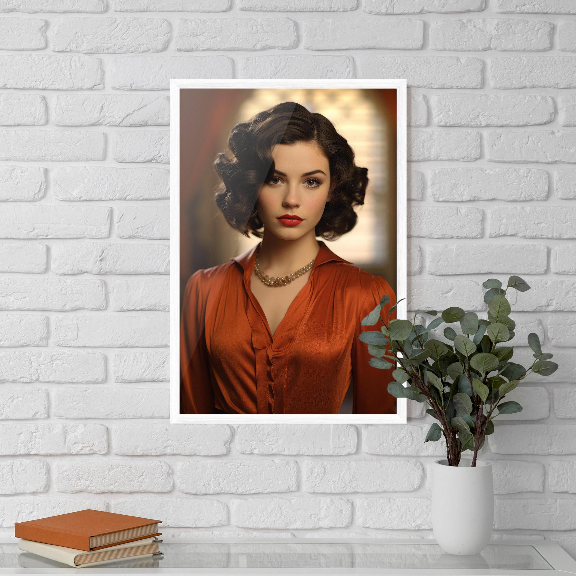 Poster Înrămat Strong Orange Blouse mockup 5