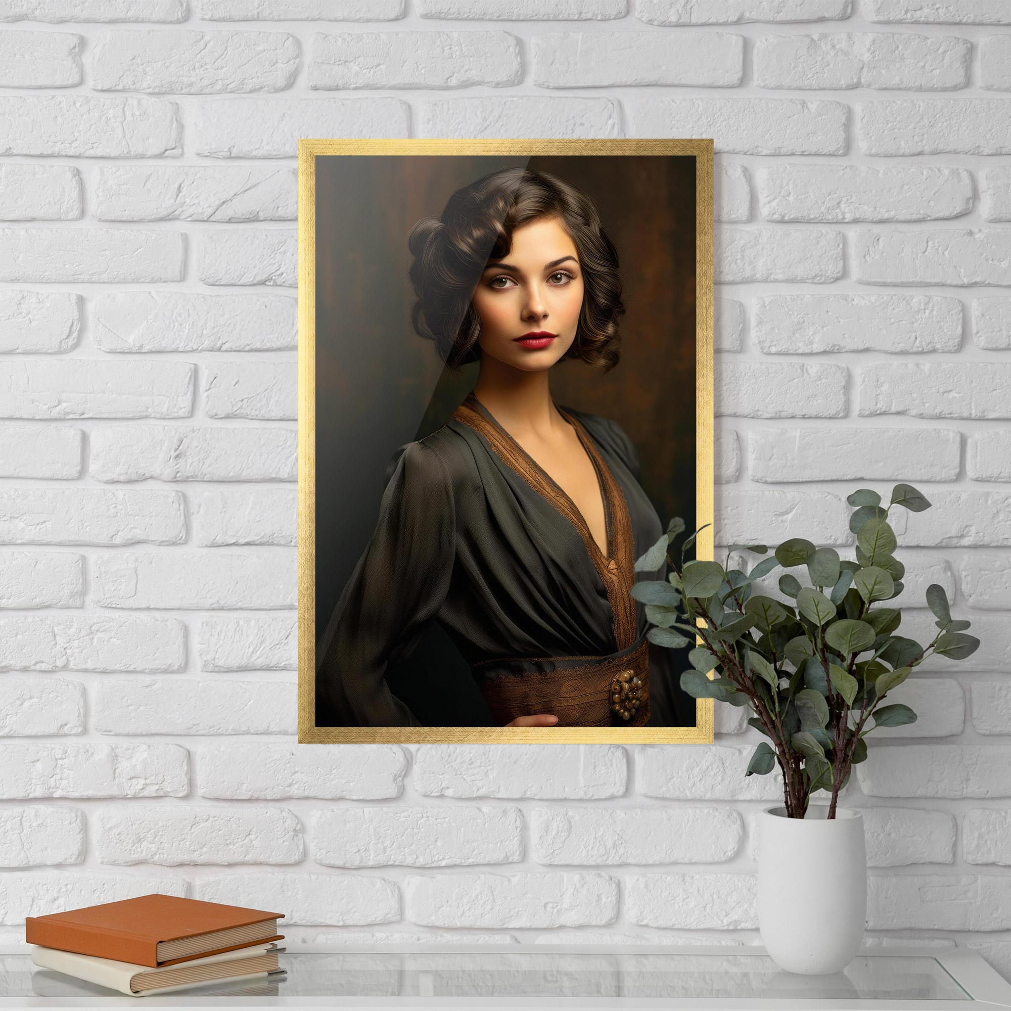 Poster Înrămat Black Vintage Dress mockup 5