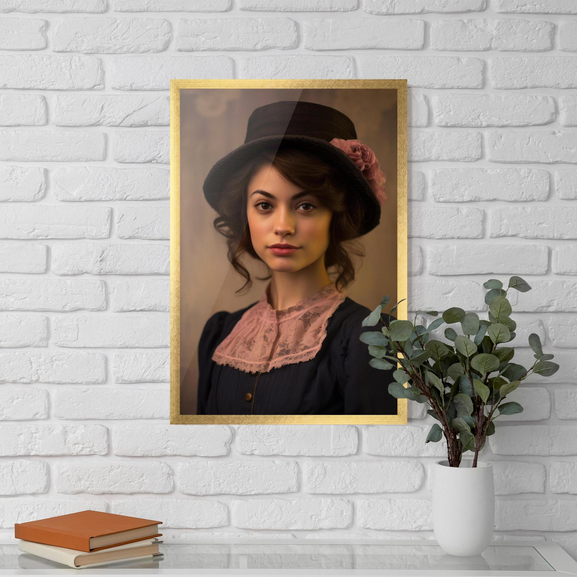 Poster Înrămat Dark Blue Dress mockup 5