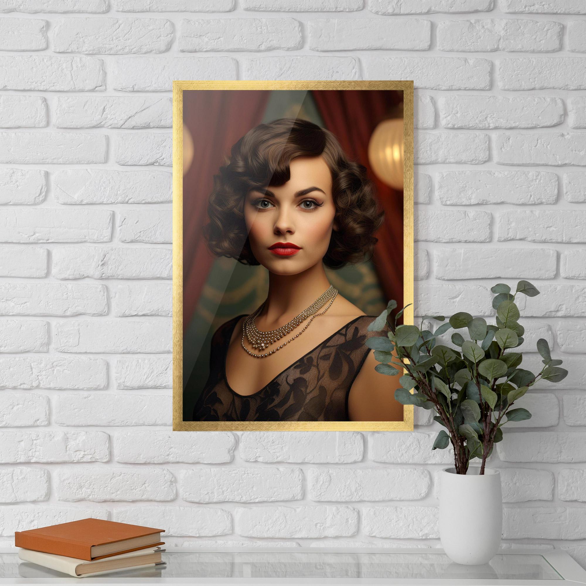 Poster Înrămat Elegant Vintage Woman mockup 5