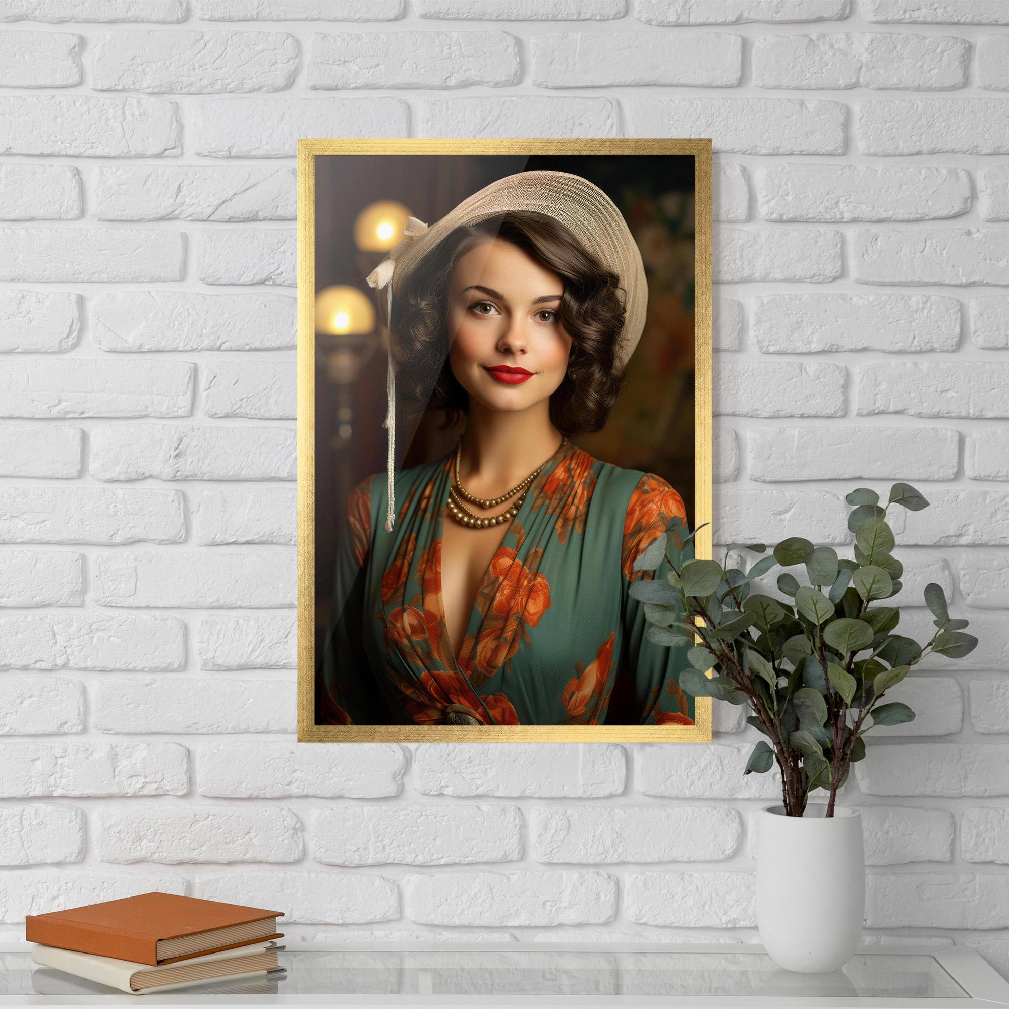 Poster Înrămat Green Orange Blouse mockup 5