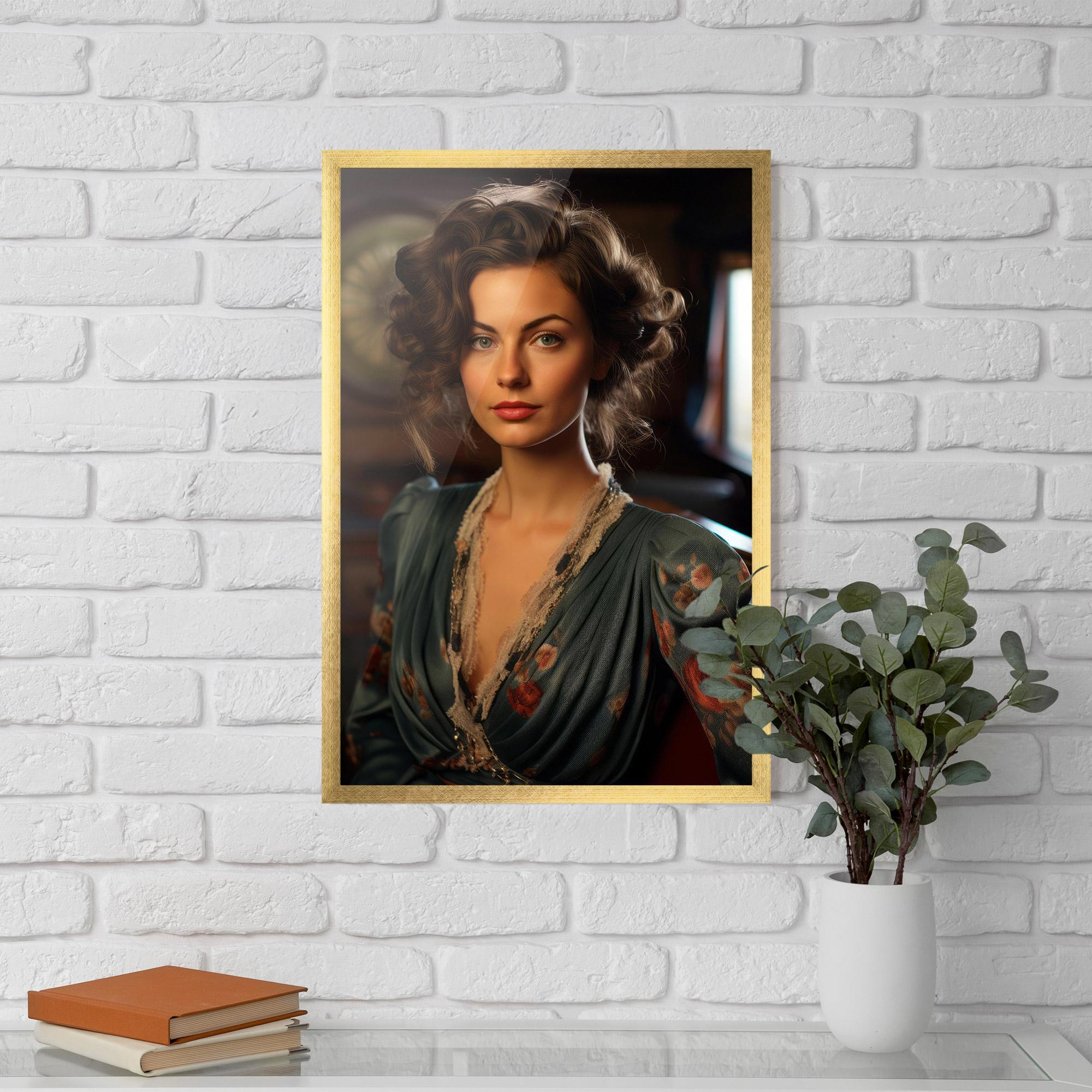 Poster Înrămat Pink Flowers Dress mockup 5