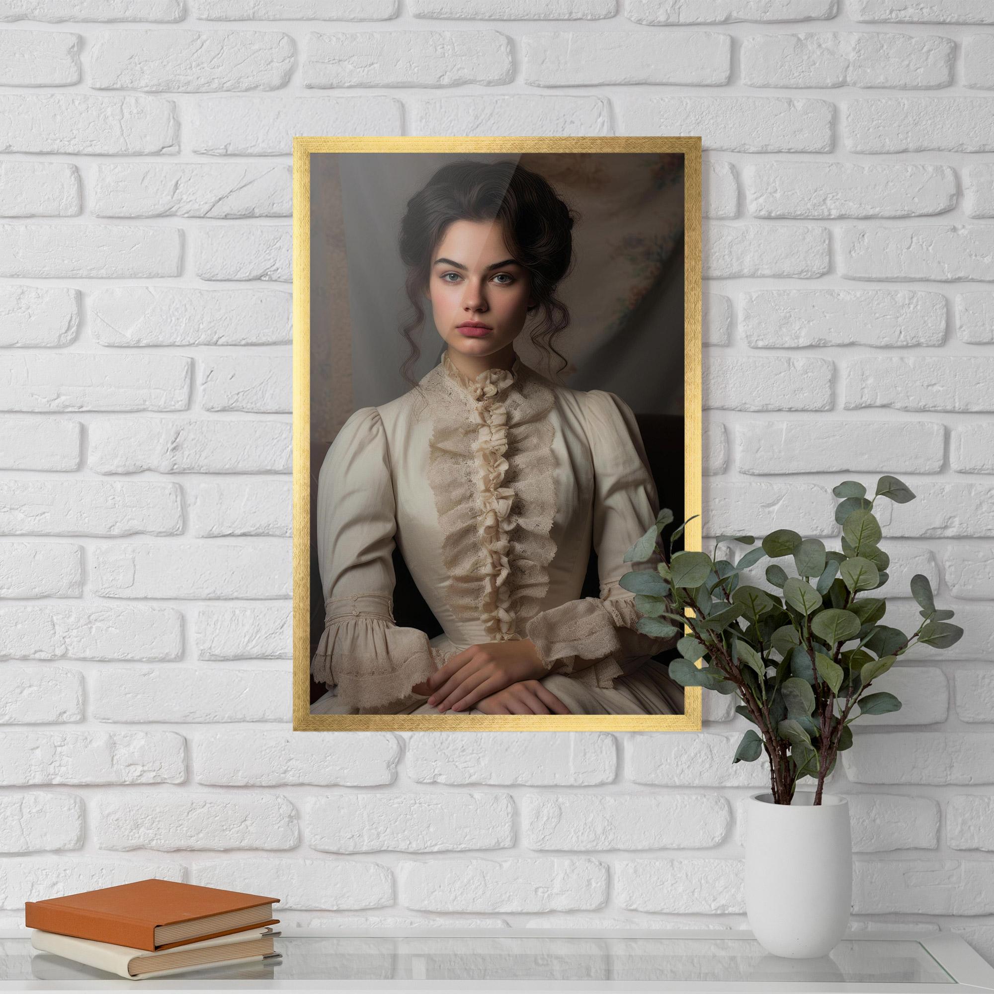 Poster Înrămat Pretty Vintage Dress mockup 5