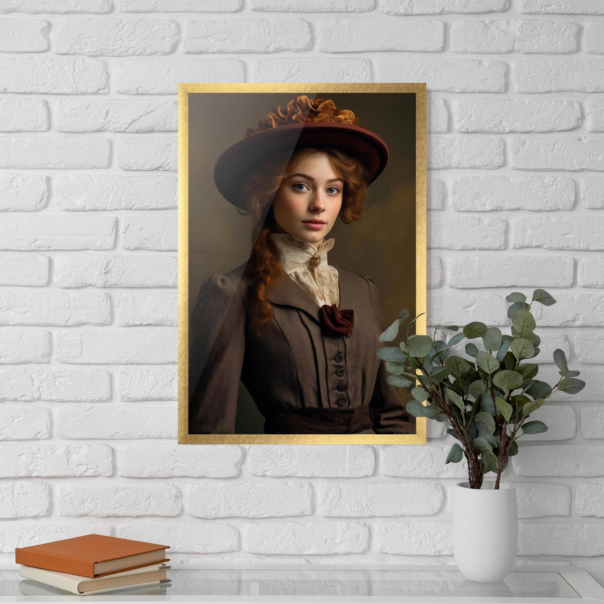 Poster Înrămat Red Orange Hat mockup 5