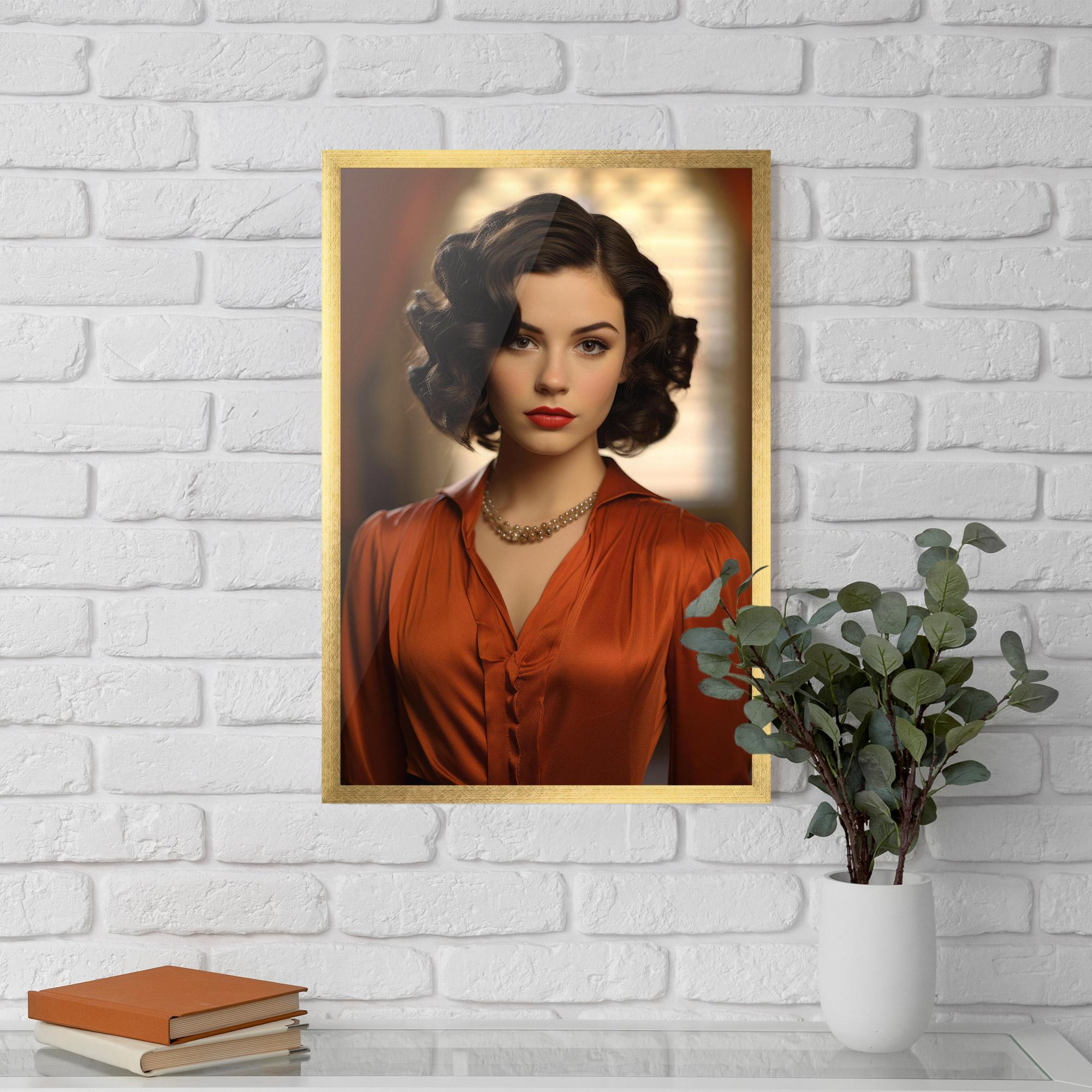 Poster Înrămat Strong Orange Blouse mockup 5
