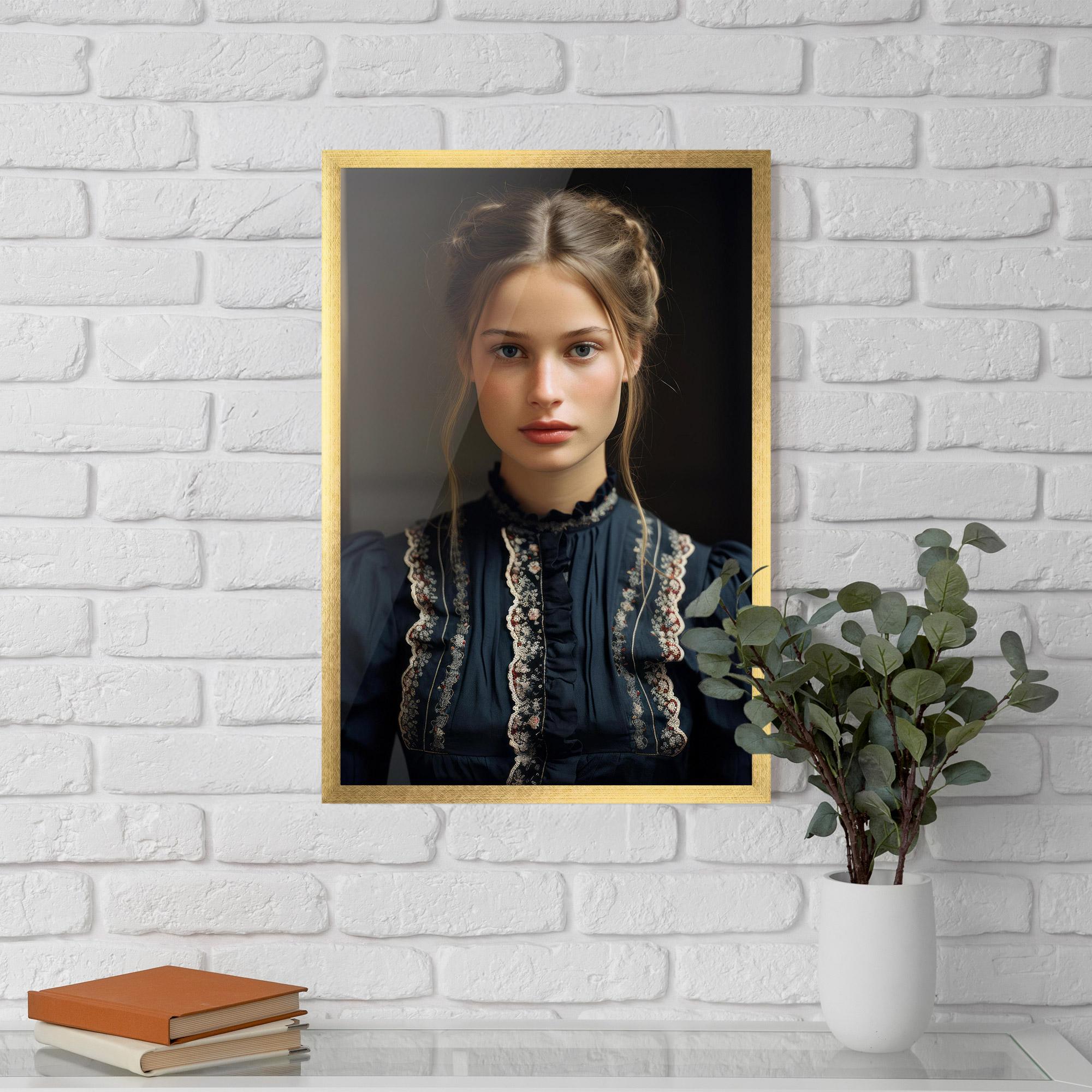 Poster Înrămat Vintage Blue Eyes mockup 5