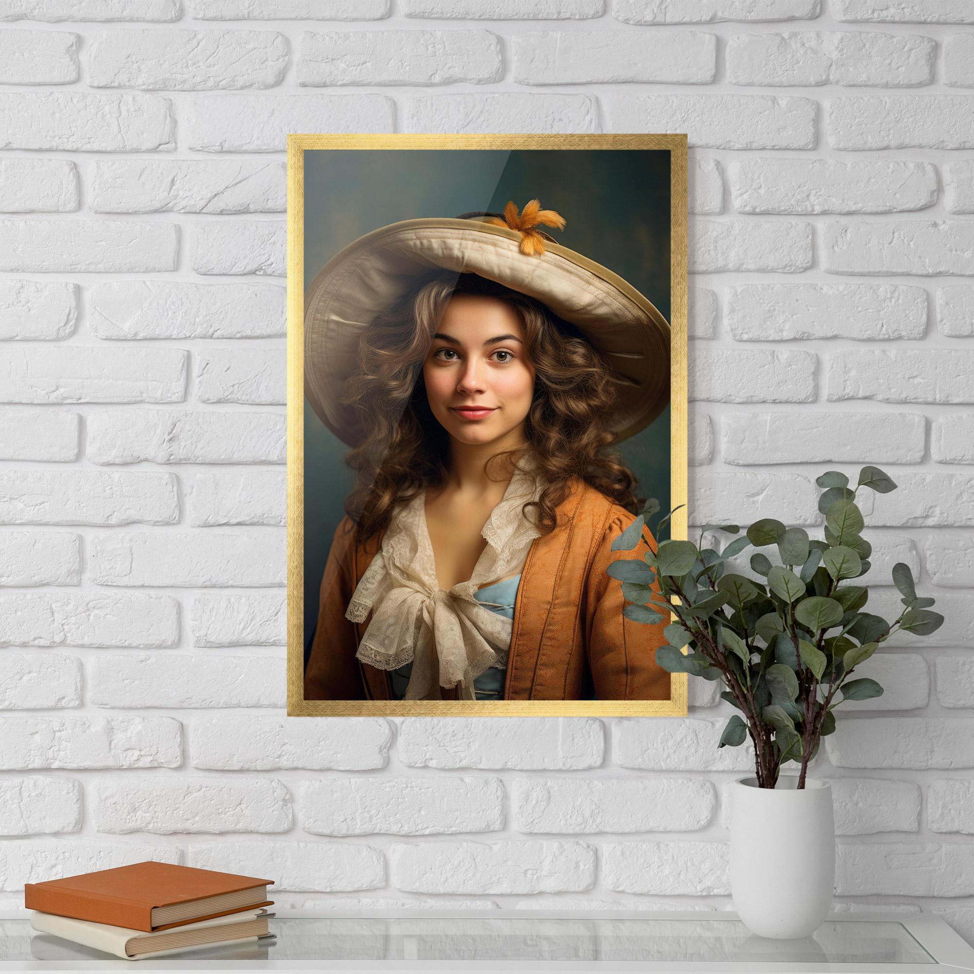 Poster Înrămat Vintage Orange Outfit mockup 5