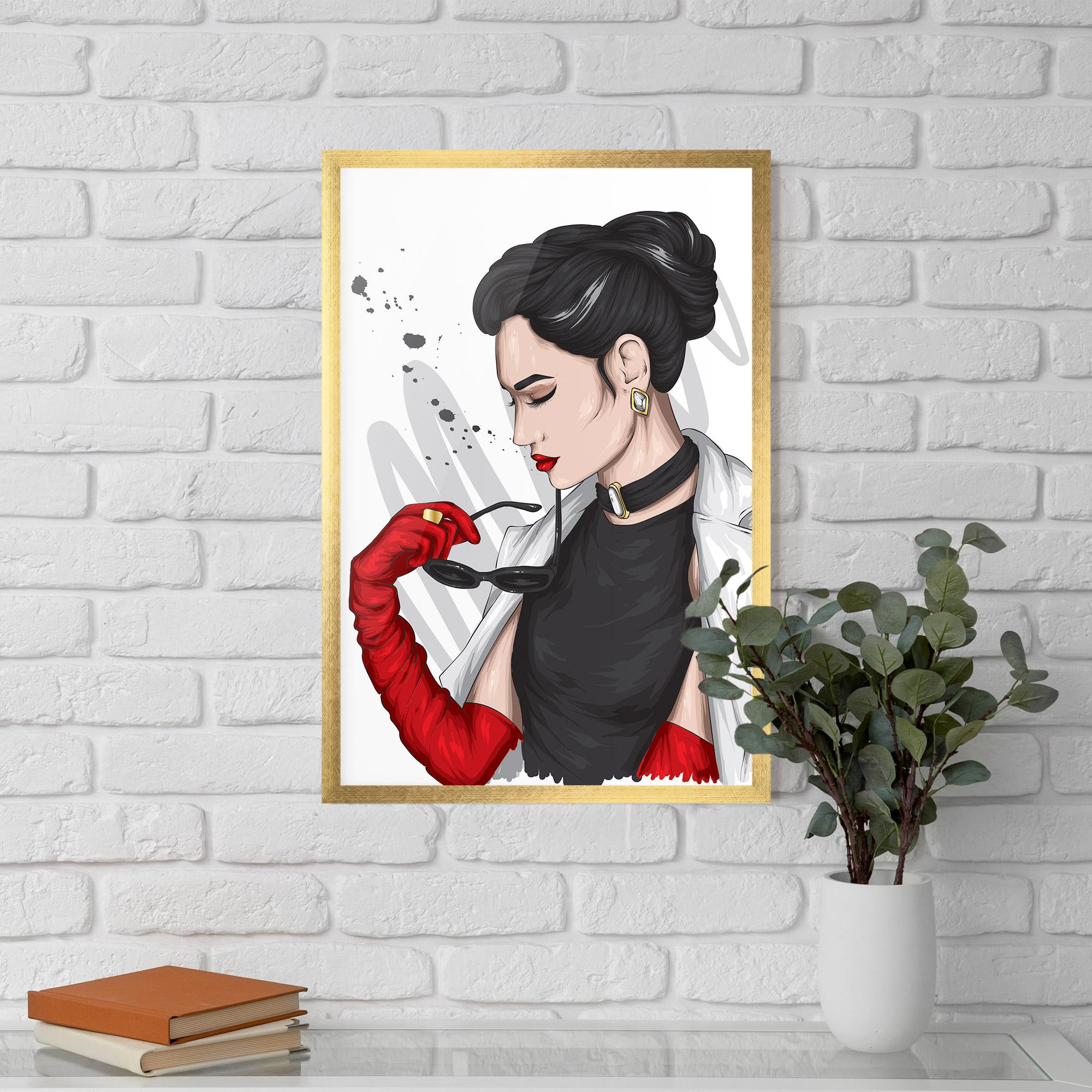 Poster Înrămat Vintage Red Gloves mockup 5