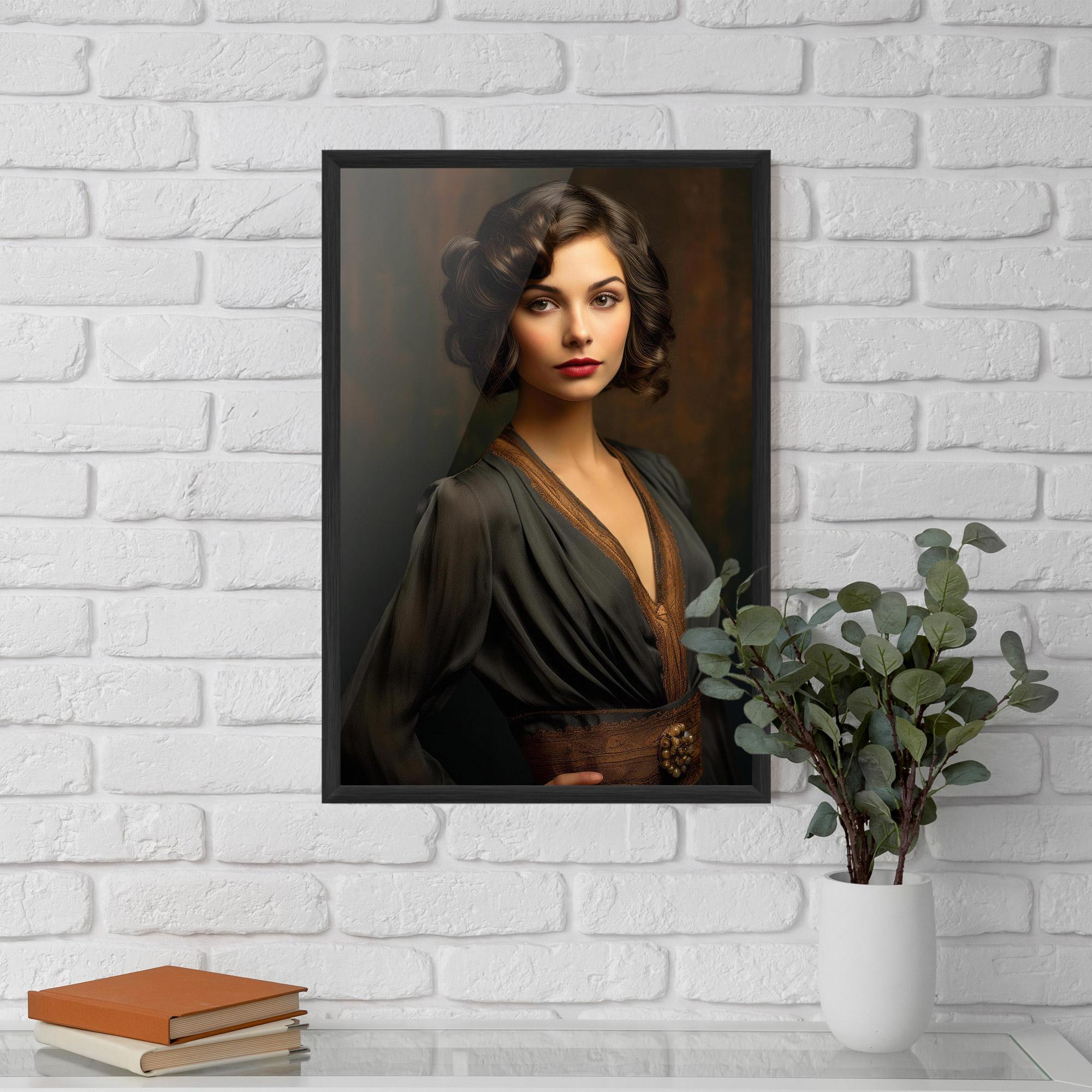 Poster Înrămat Black Vintage Dress mockup 5