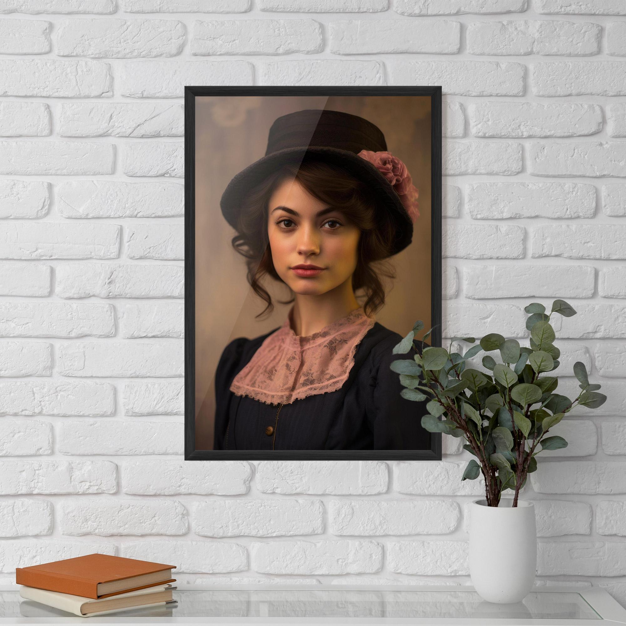 Poster Înrămat Dark Blue Dress mockup 5