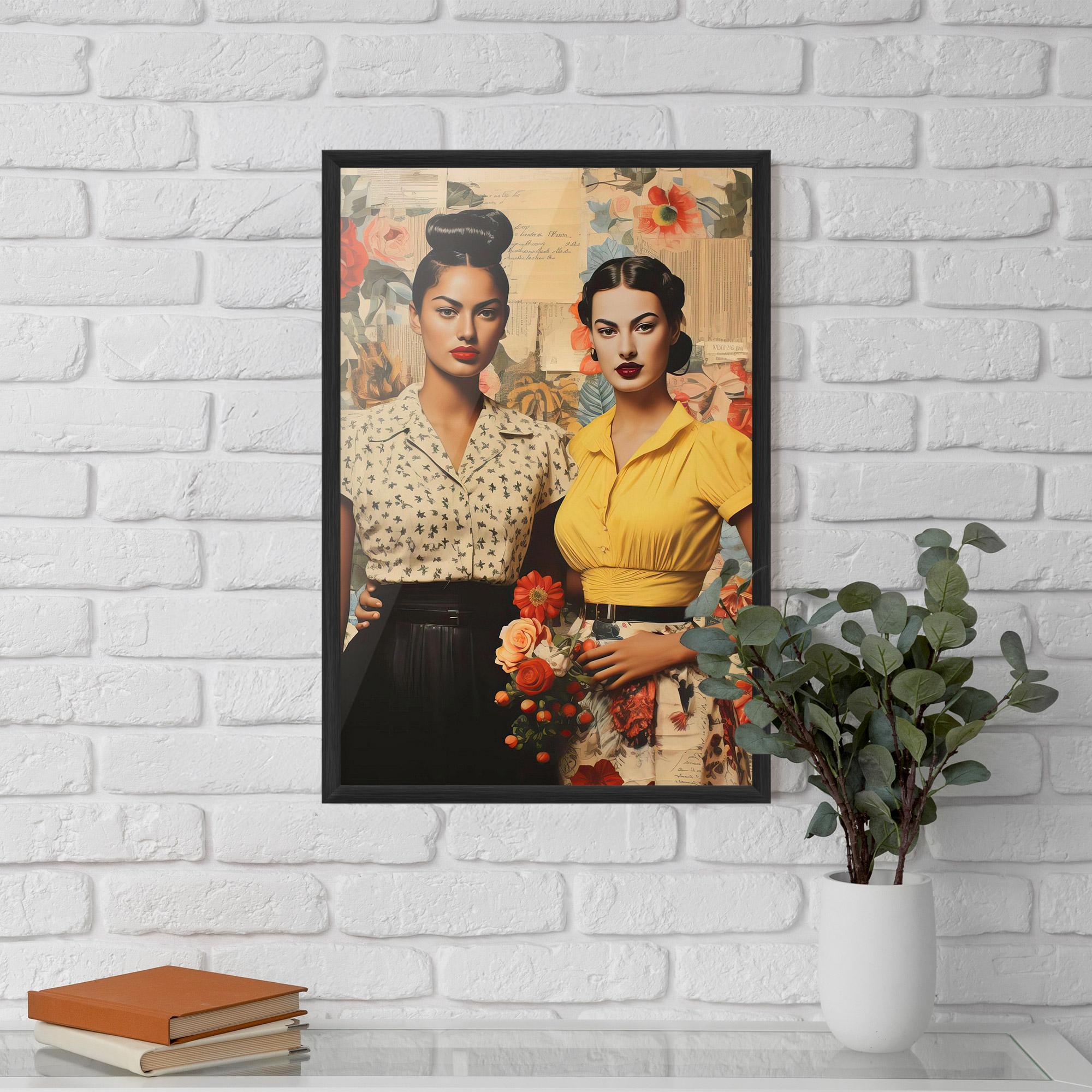 Poster Înrămat Friendship Vintage Power mockup 5