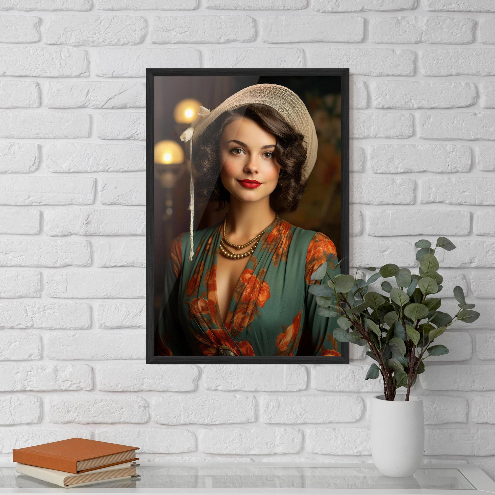Poster Înrămat Green Orange Blouse mockup 5