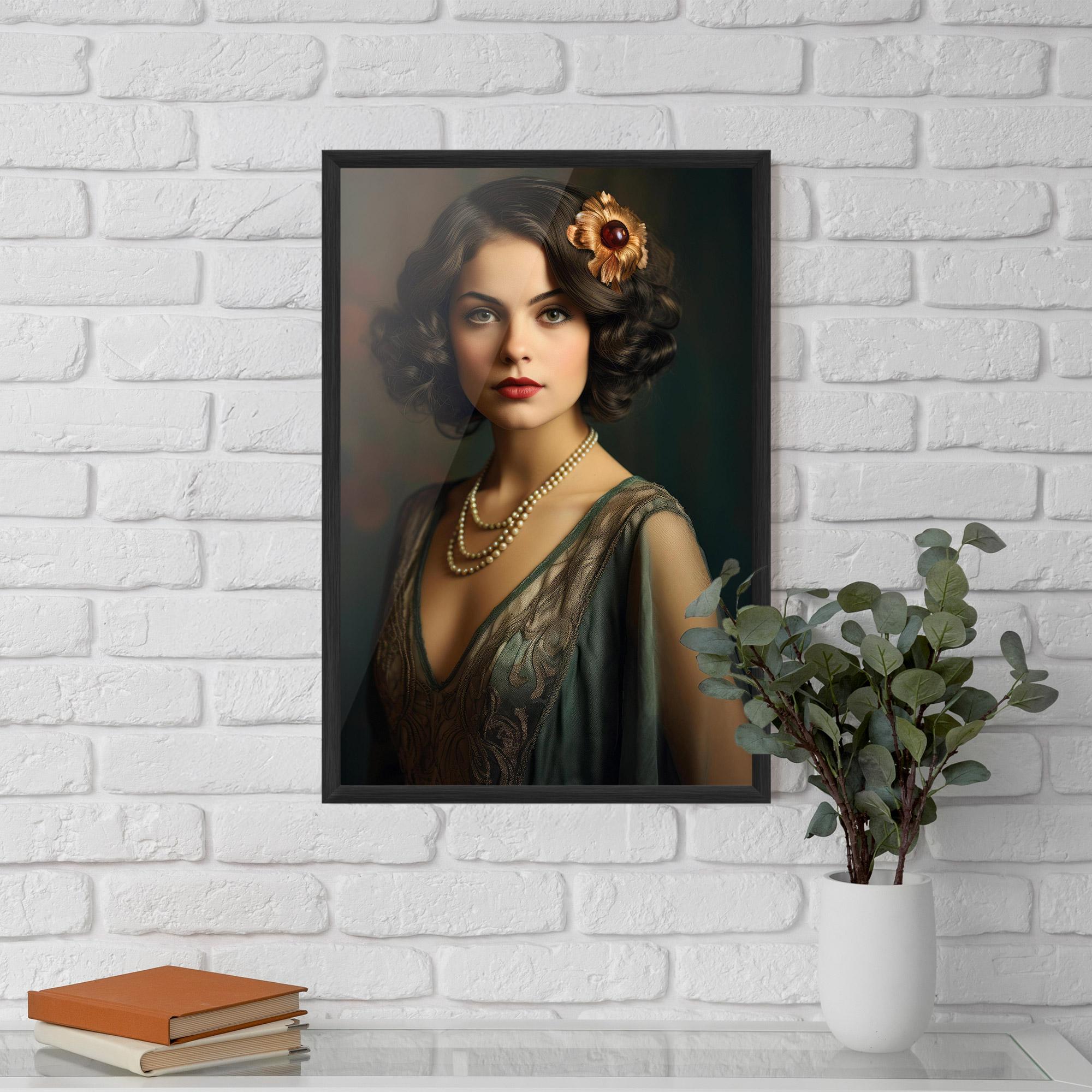 Poster Înrămat Green Vintage Blouse mockup 5