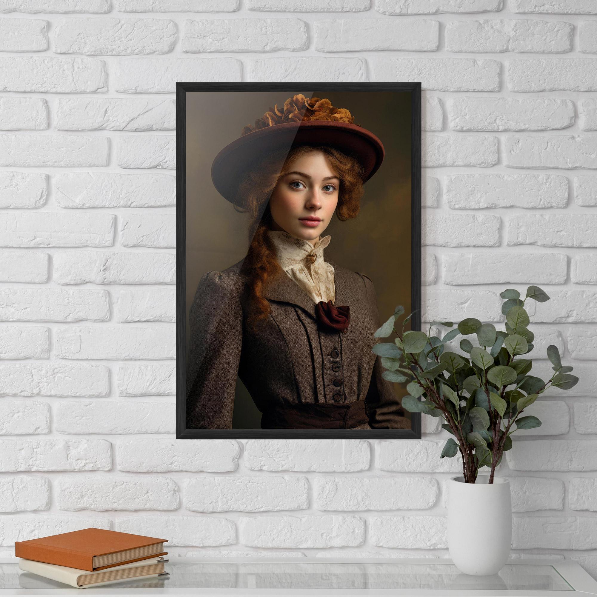 Poster Înrămat Red Orange Hat mockup 5