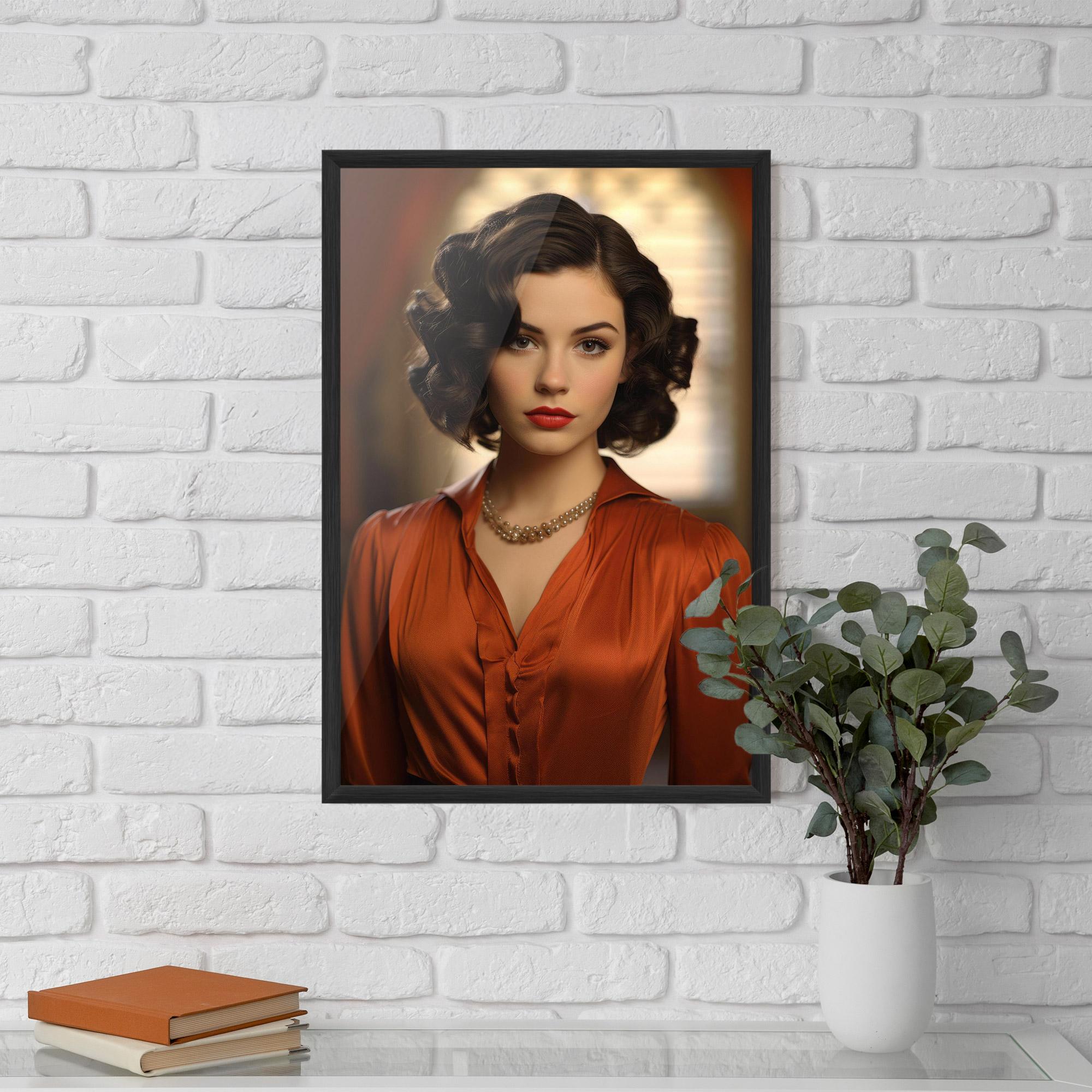 Poster Înrămat Strong Orange Blouse mockup 5