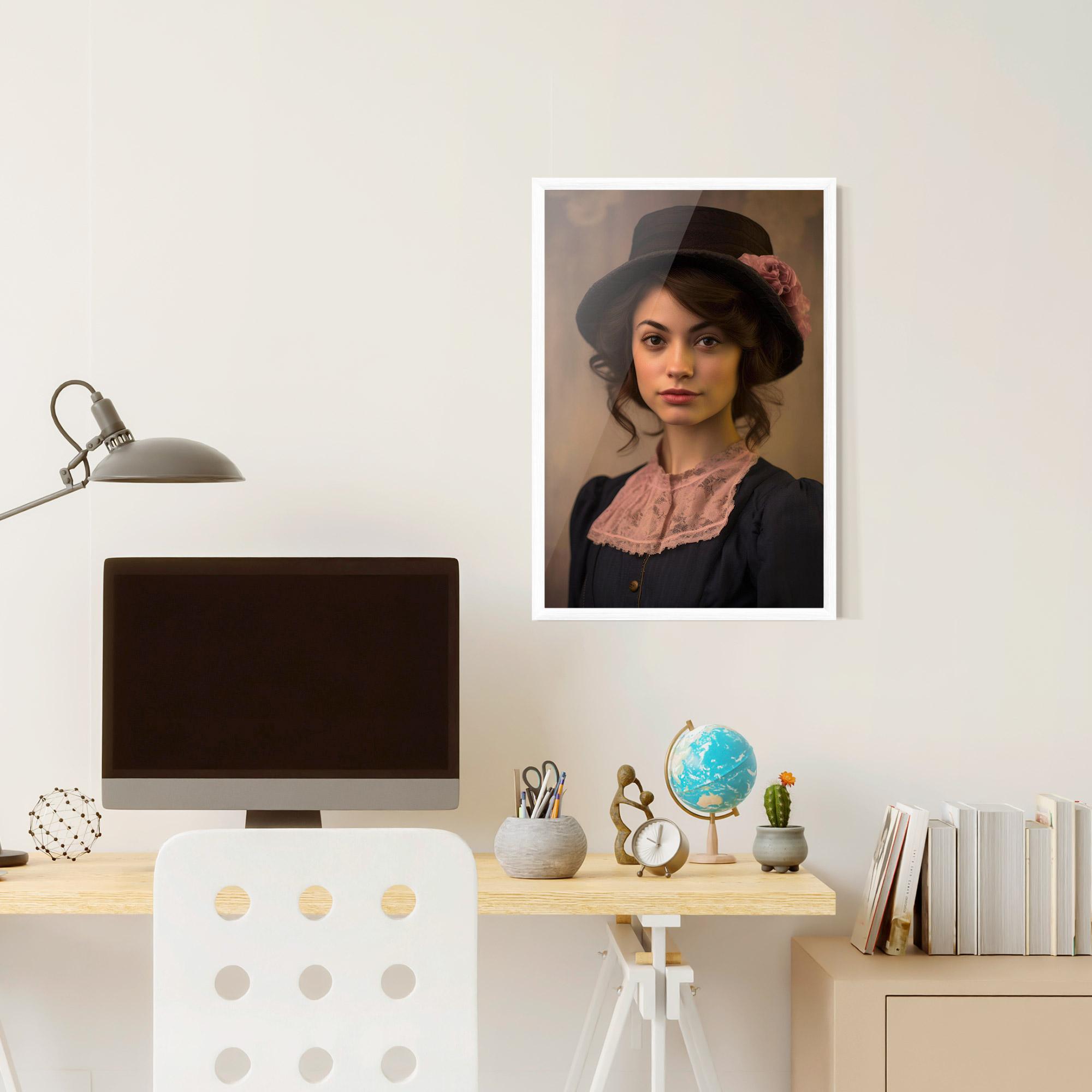 Poster Înrămat Dark Blue Dress mockup 6