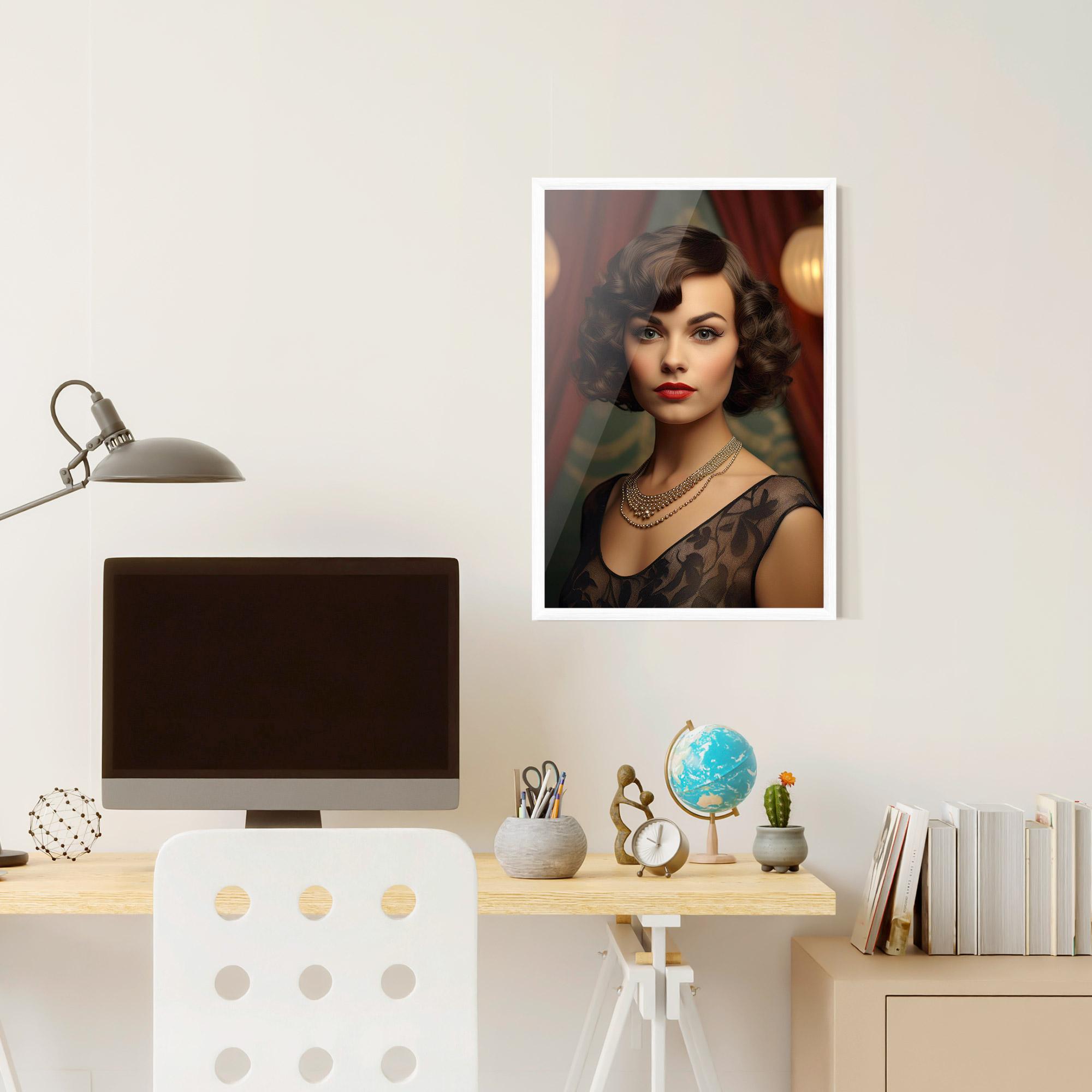 Poster Înrămat Elegant Vintage Woman mockup 6
