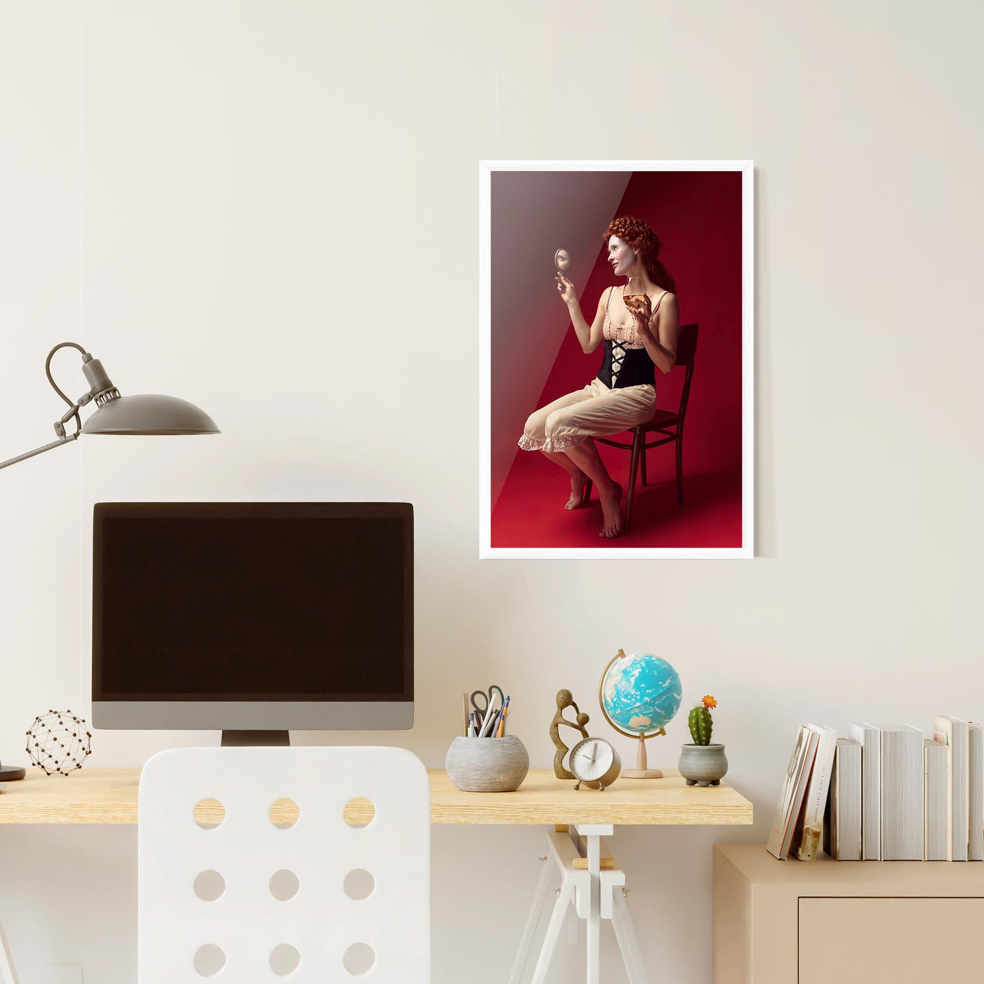 Poster Înrămat Medieval Redhead Woman mockup 6
