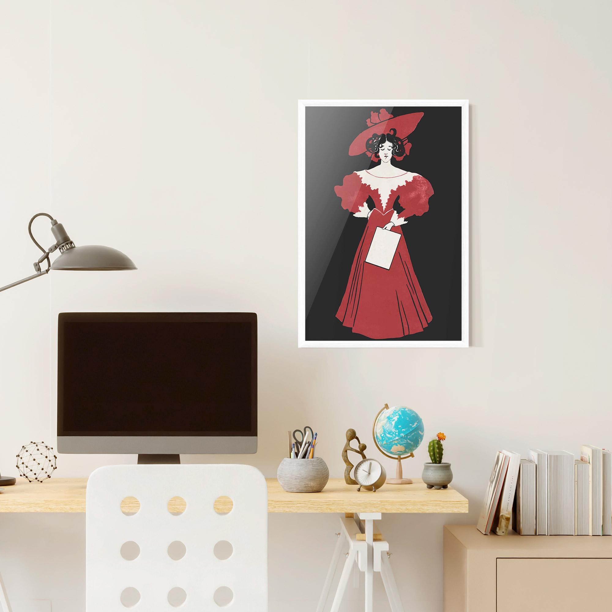 Poster Înrămat Old Red Dress mockup 6