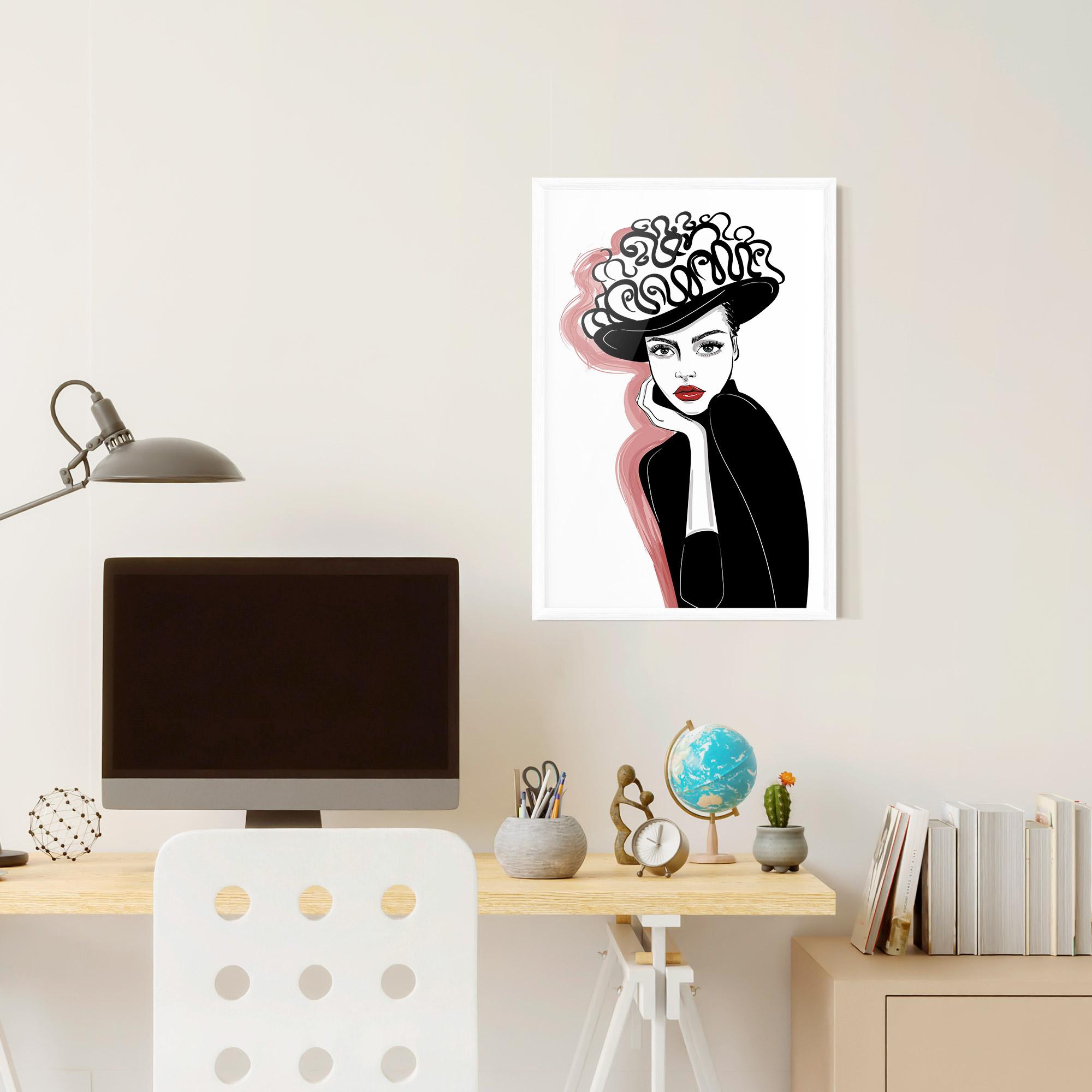 Poster Înrămat Vintage Drawing mockup 6